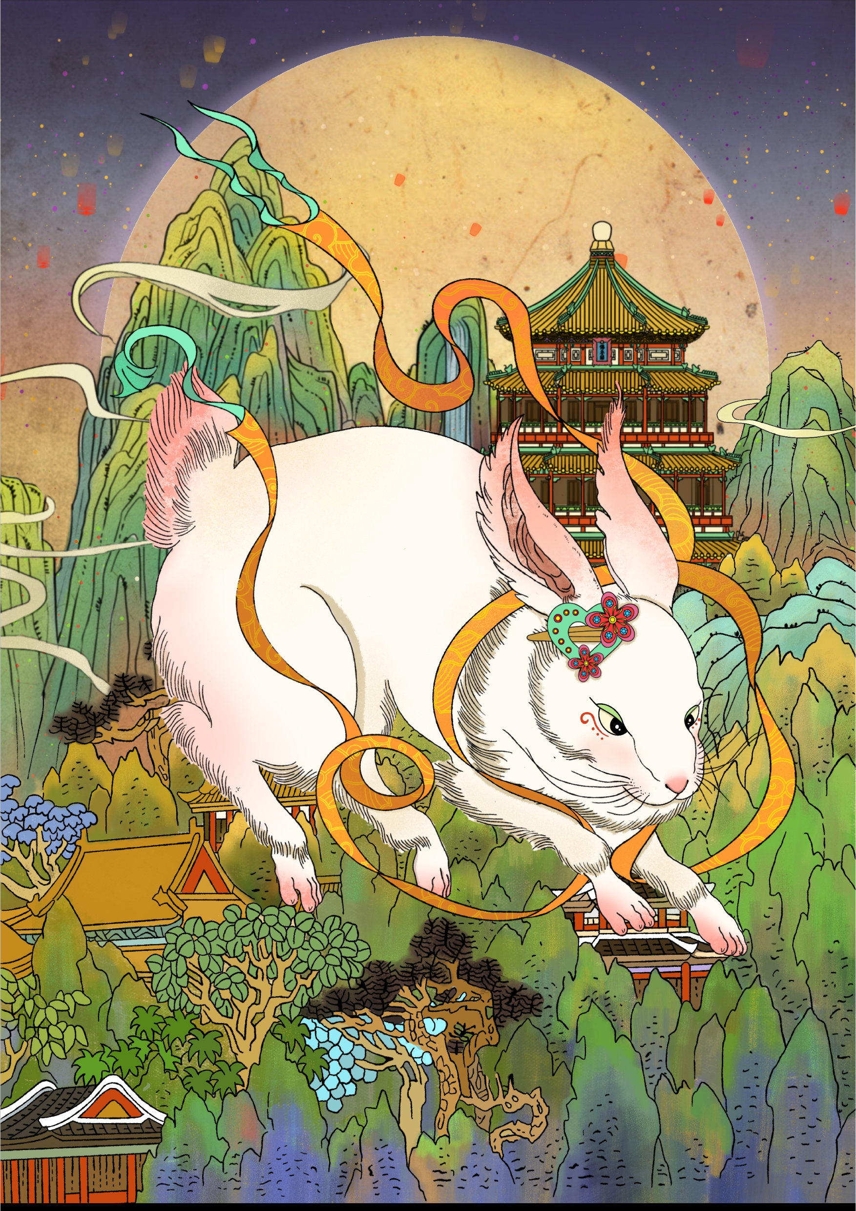 十二生肖金乌玉兔- 198****1165 - 原创作品- 视觉中国(爱视觉)