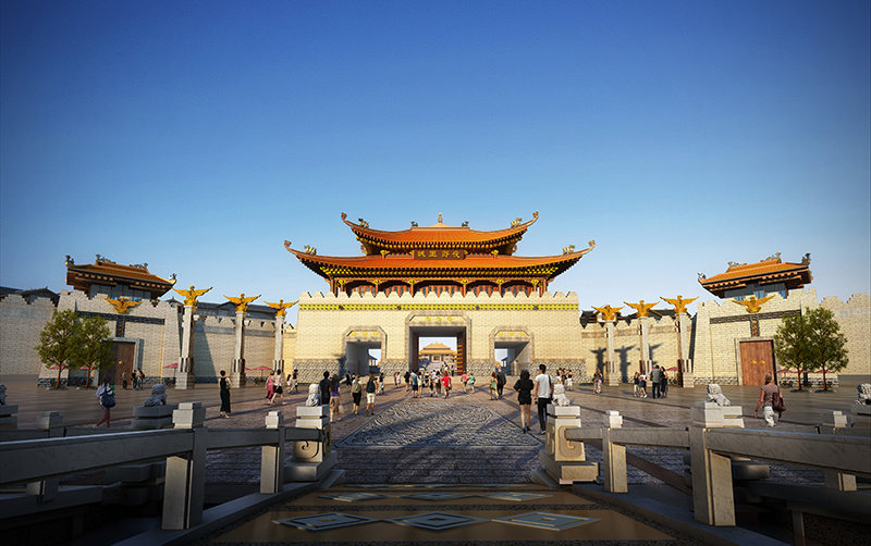 成都古建筑旅游/成都古建筑规划设计/成都古城设计规划设计视线景观设计图片