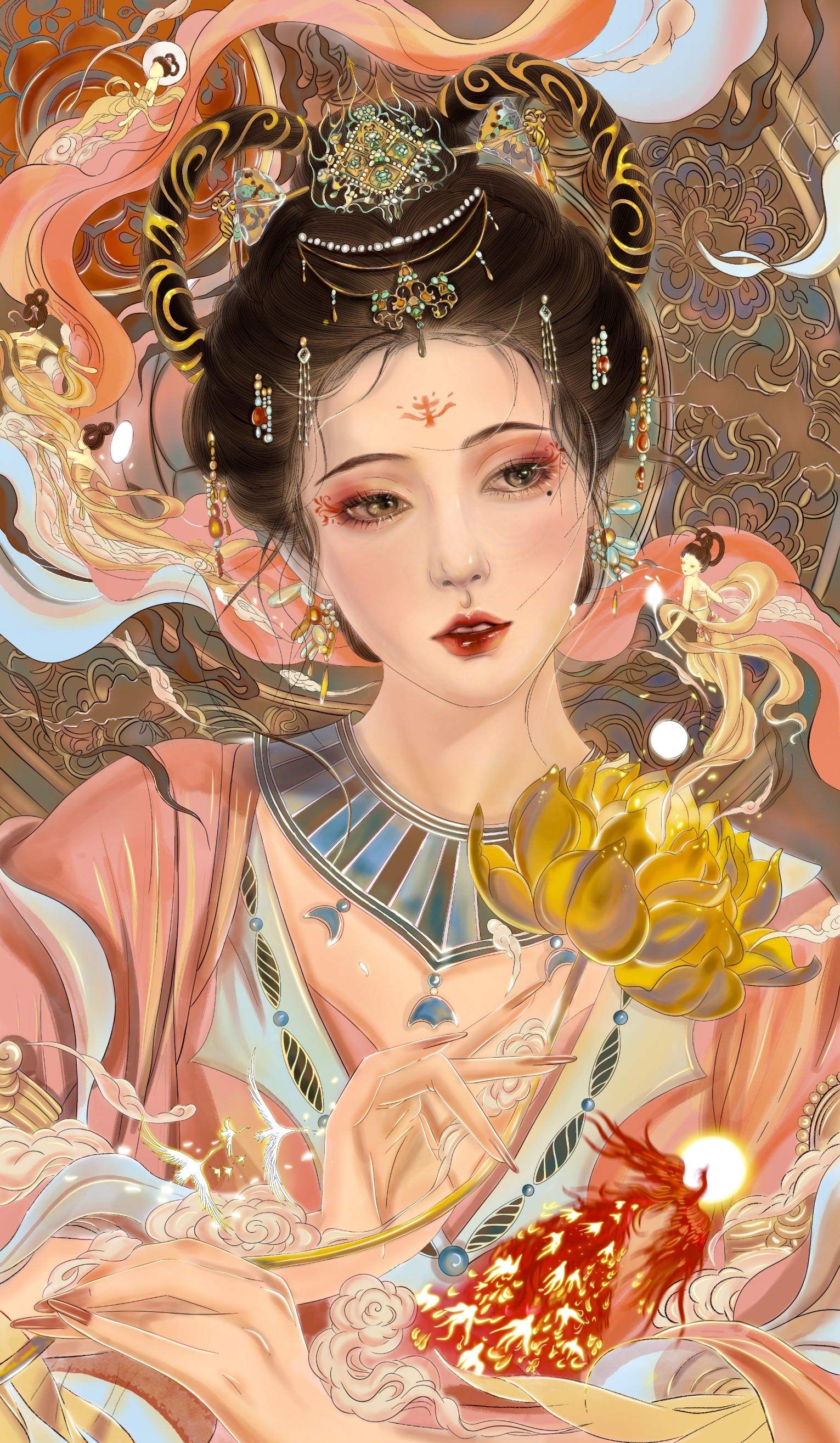 2025，豊富な】 中国古美術 徳化窯白磁 反彈琵琶飛天女像 高