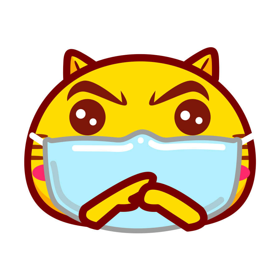 哈咪猫戴口罩表情头像