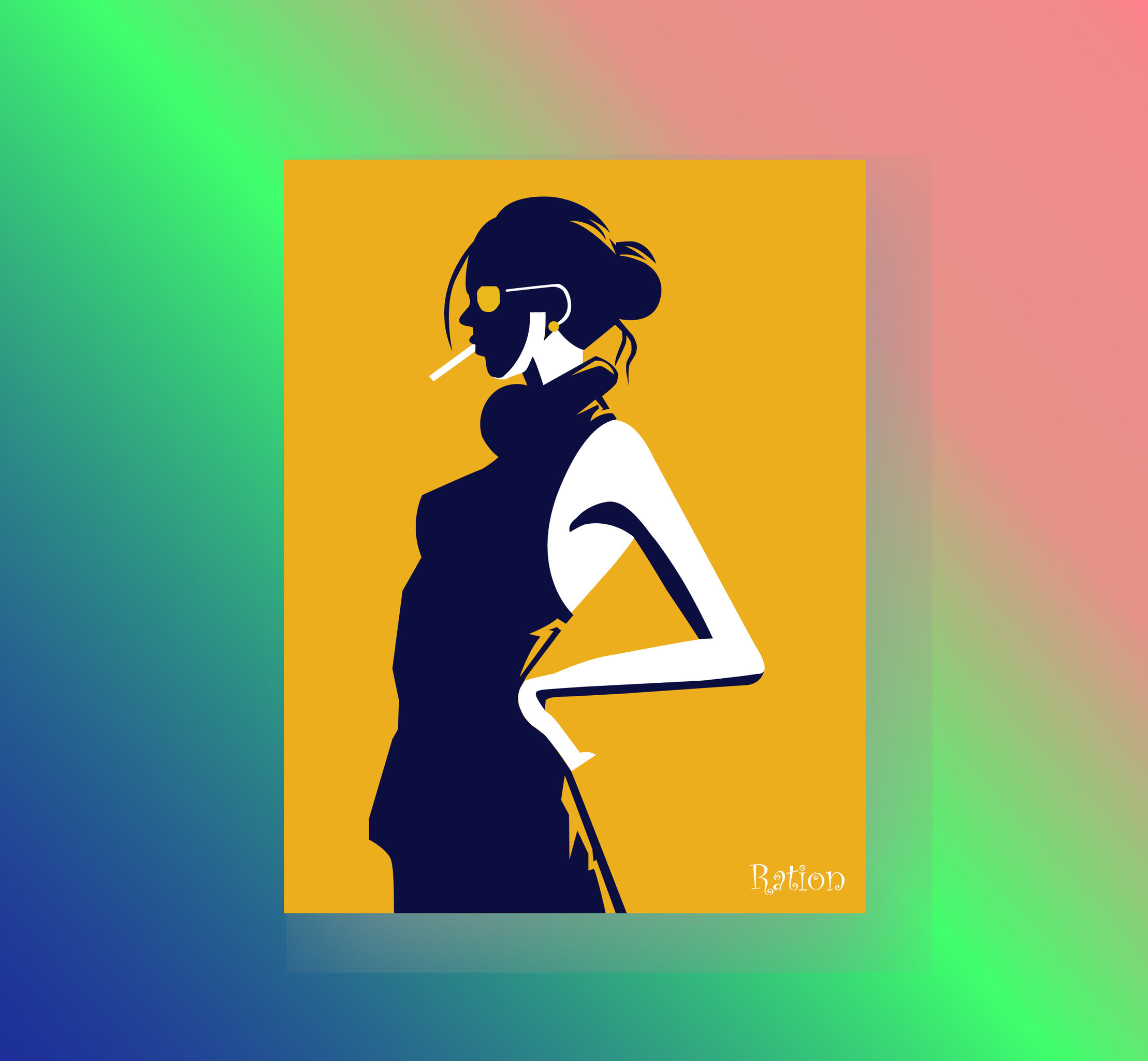 扁平化插画海报