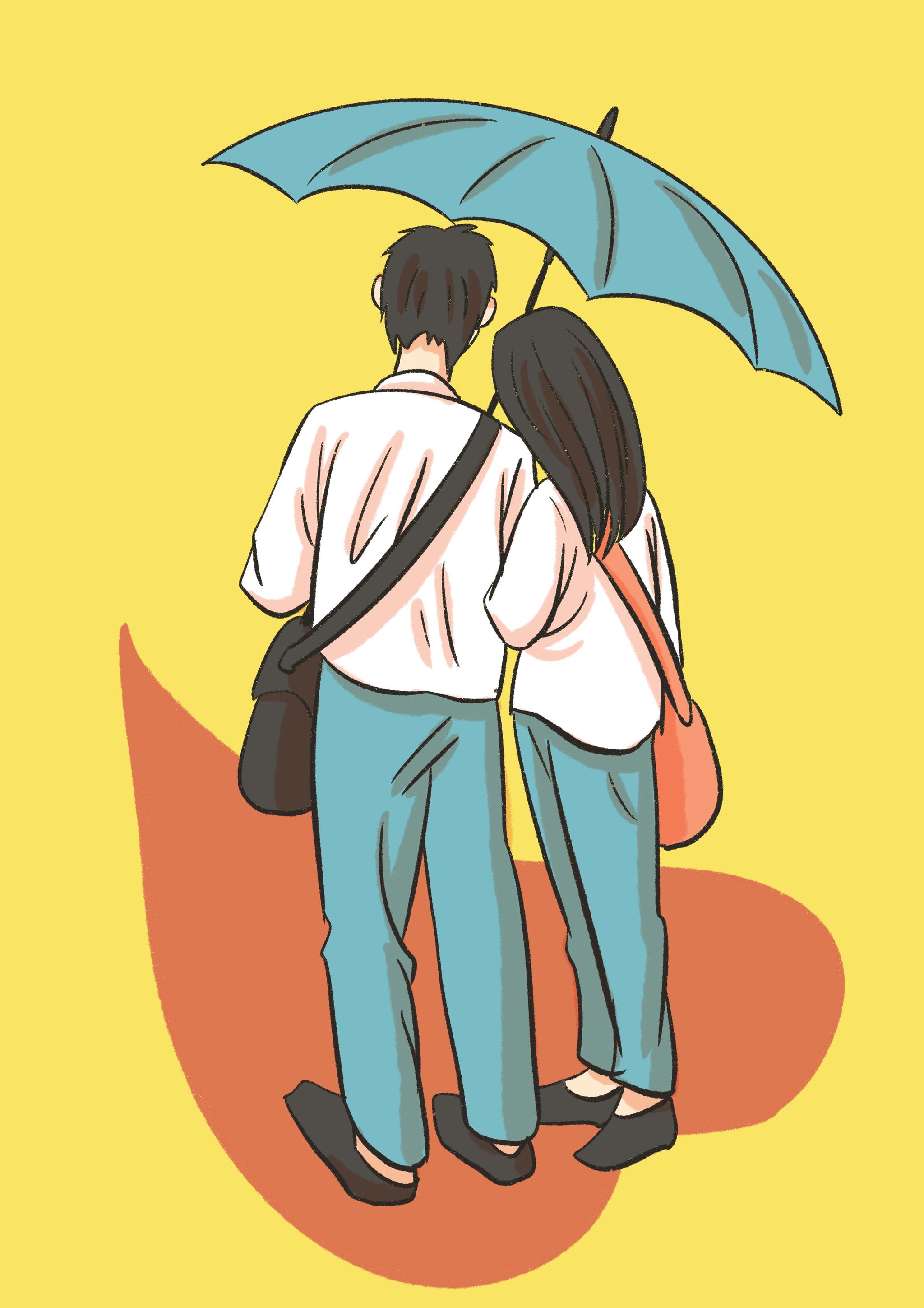 没羞没臊小情侣插画合集