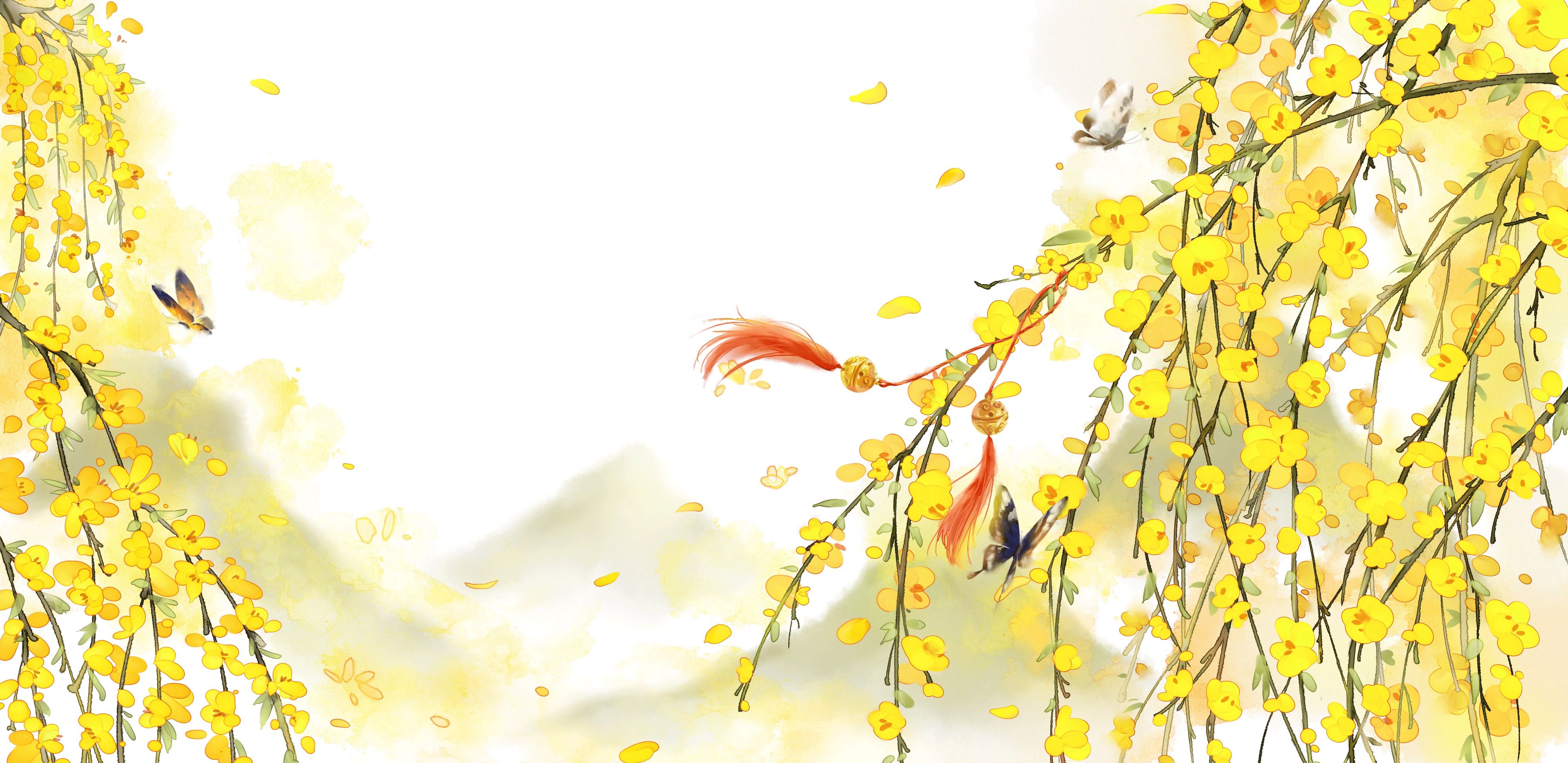 迎春花元素 插画  - 商业插画 |   上传时间: 2020-07-22 11:50 为ta