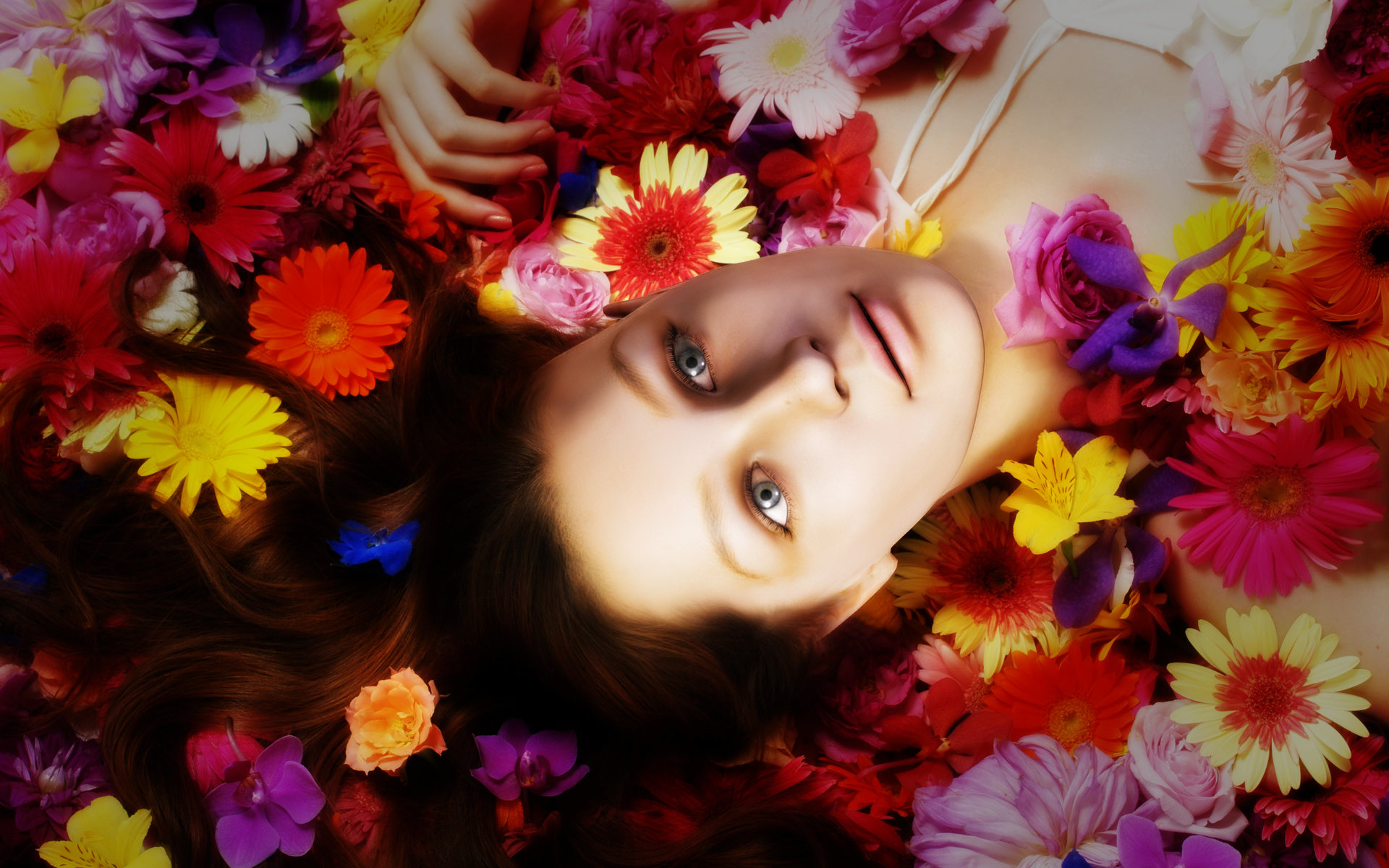 鲜花美女