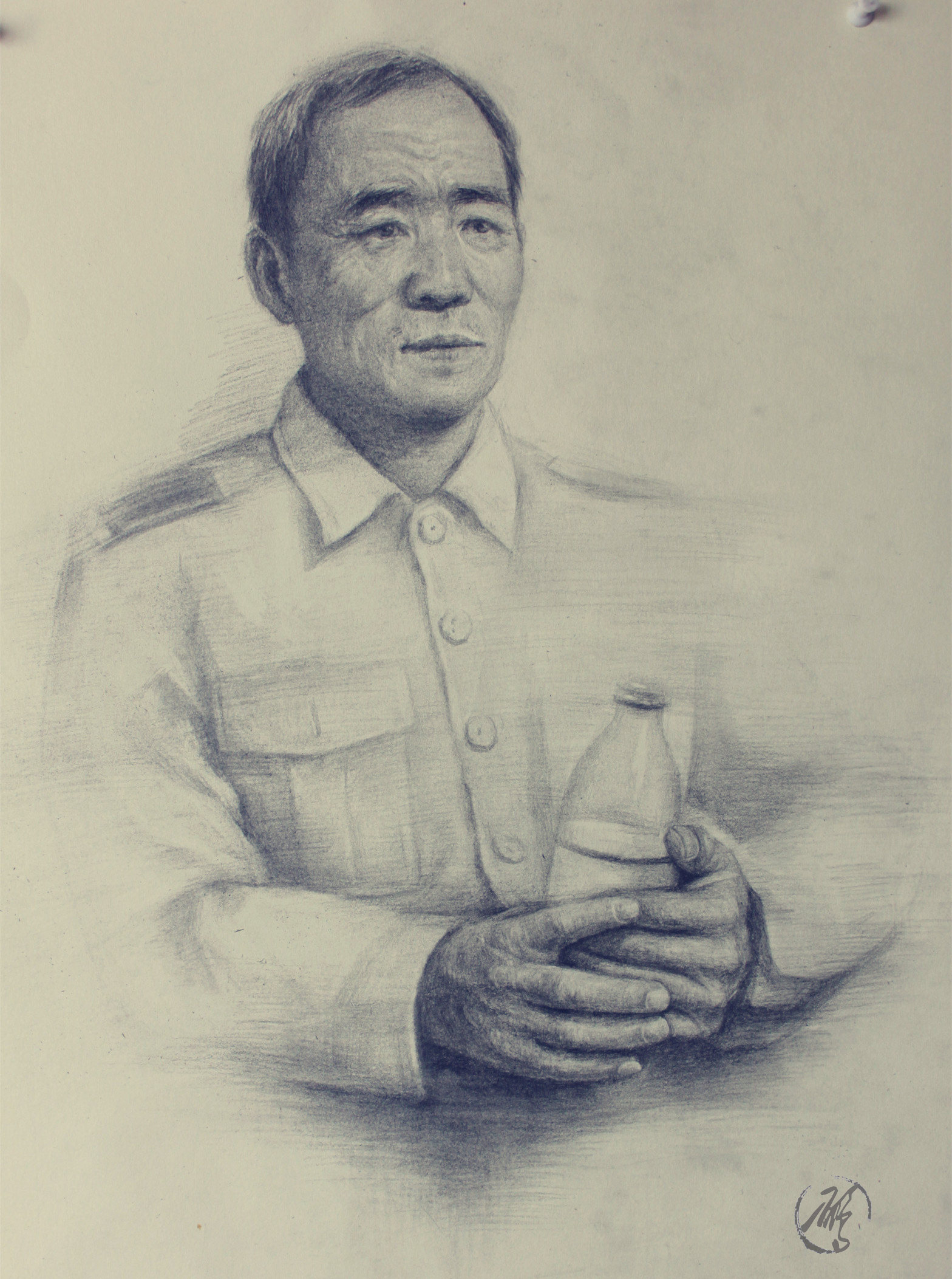 半身像 老人