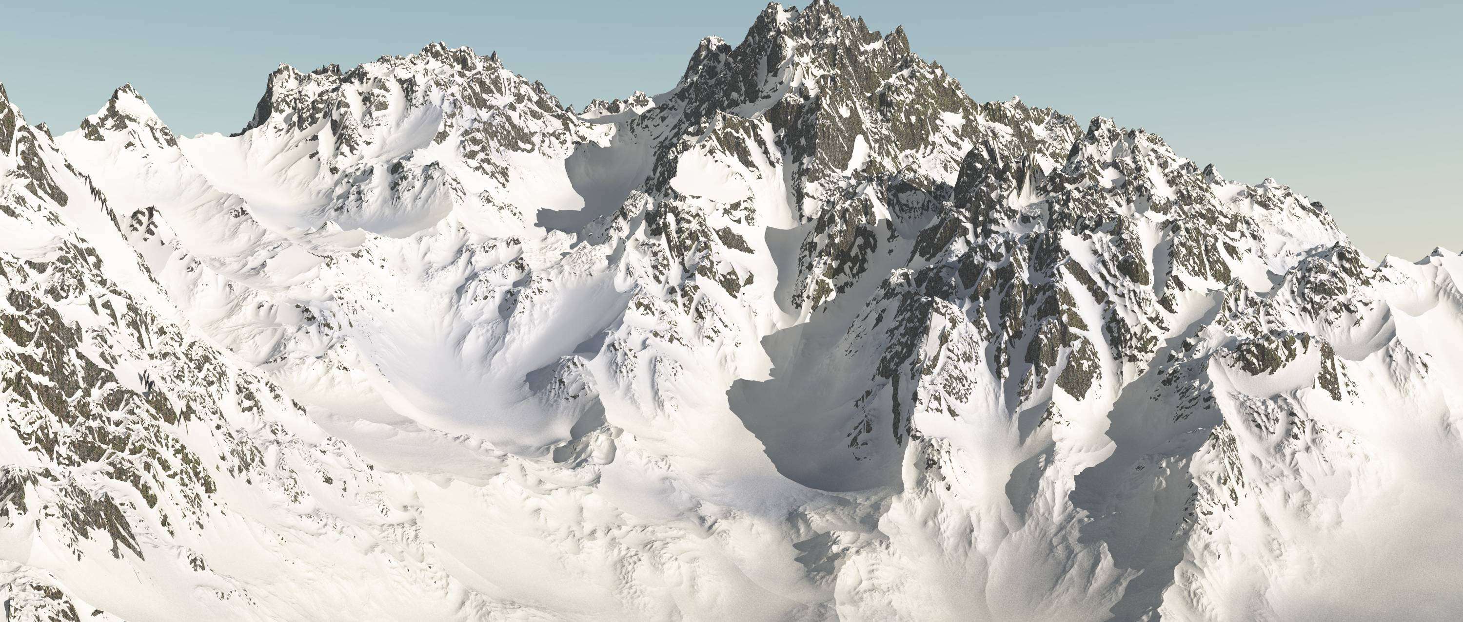 用vue制作的雪山场景,发上来分享一下.