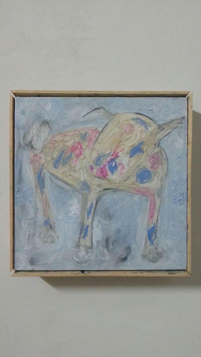 张刍狗当代艺术家油画抽象作品表现主义