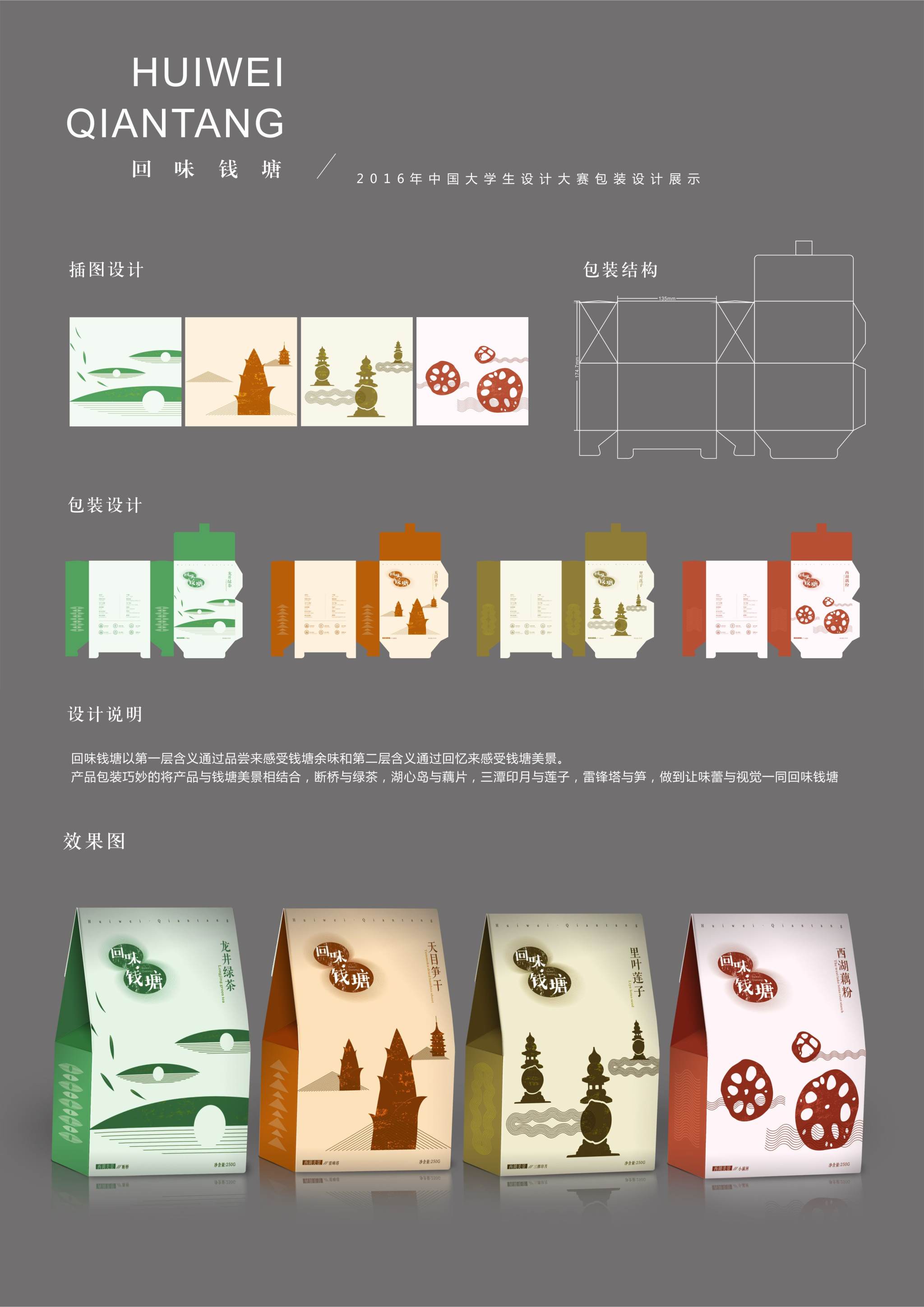 《回味钱塘》杭州特产包装设计