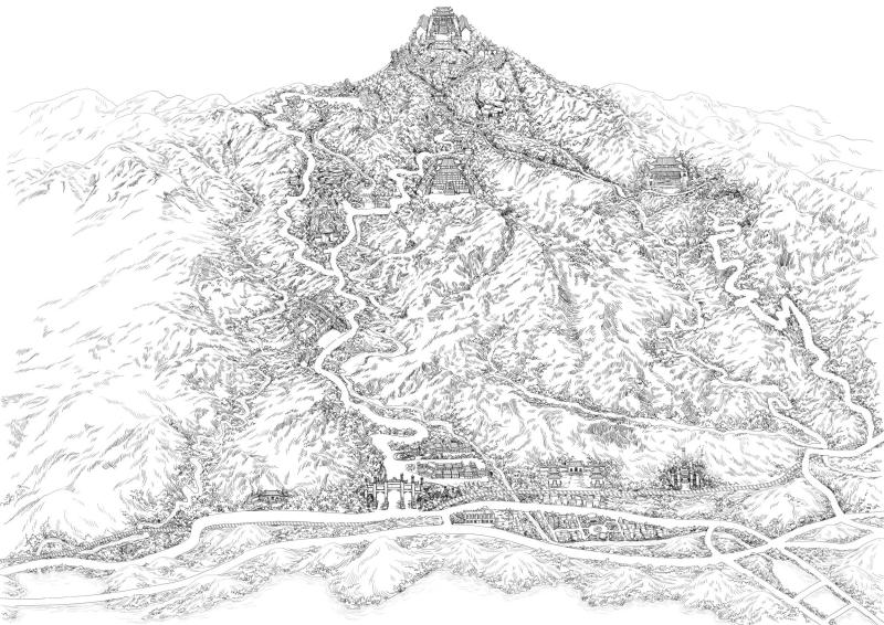 《大美武当》——武当山手绘地图