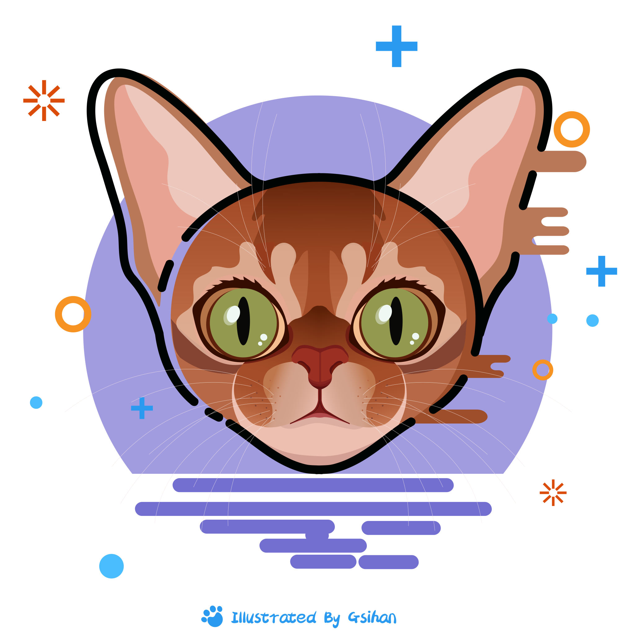 mbe风格可爱猫咪头像贴纸有你家的主子吗