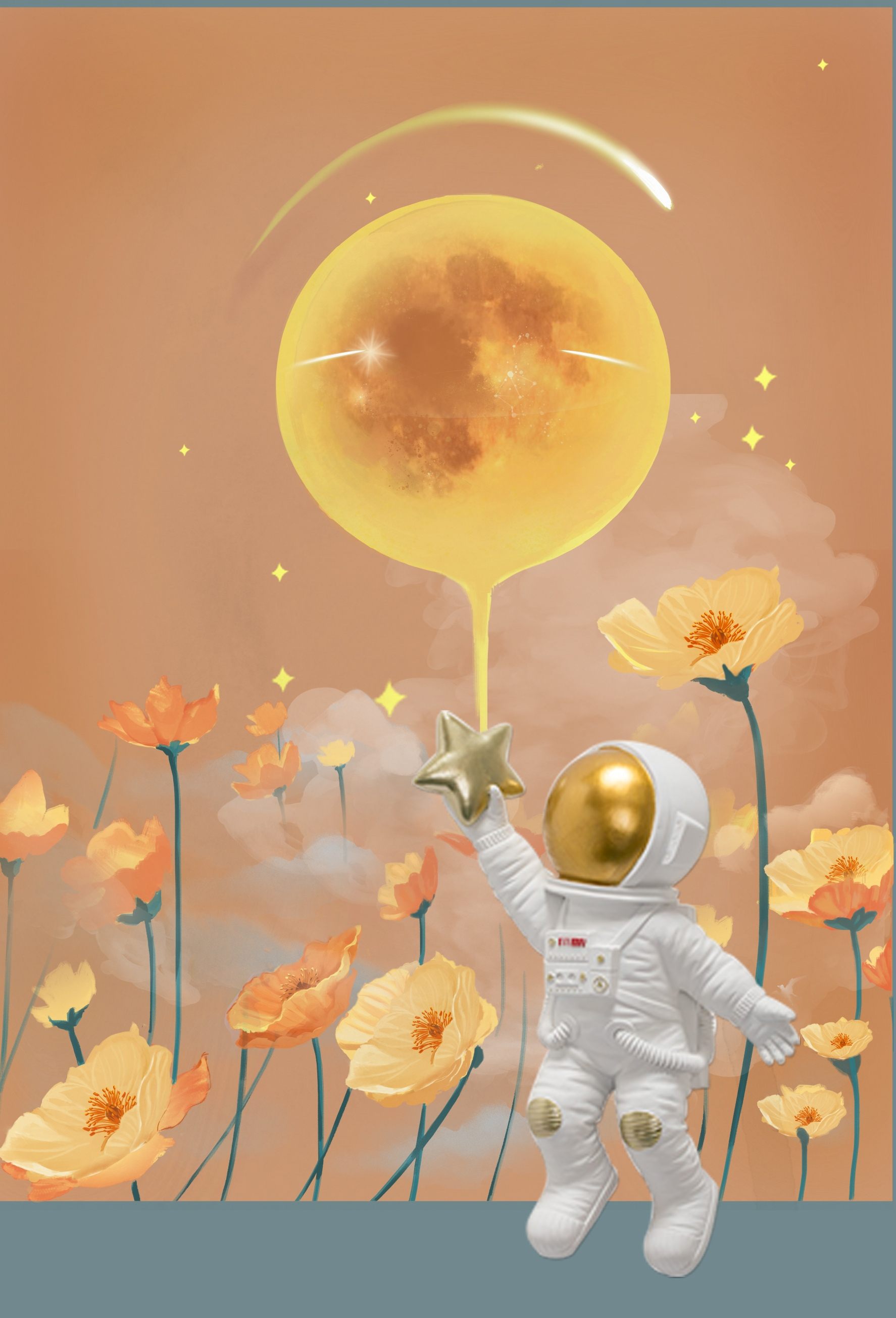 治愈宇航员与花