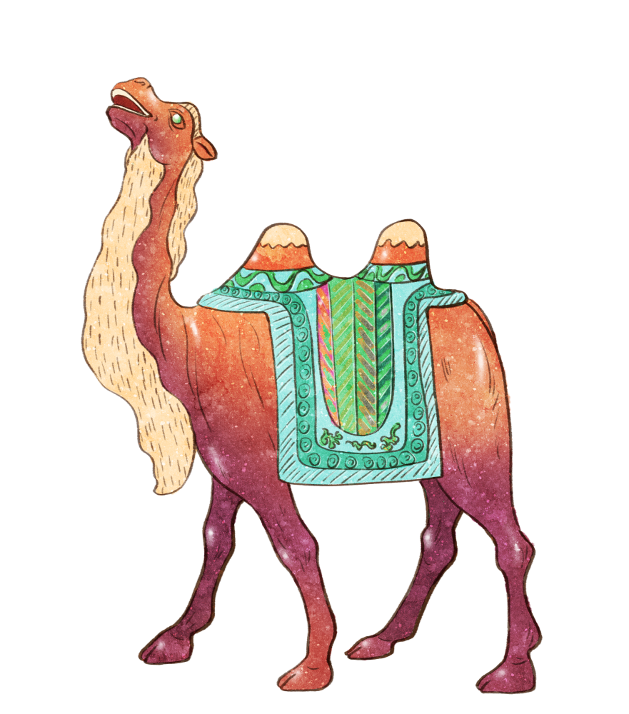 唐三彩骆驼元素