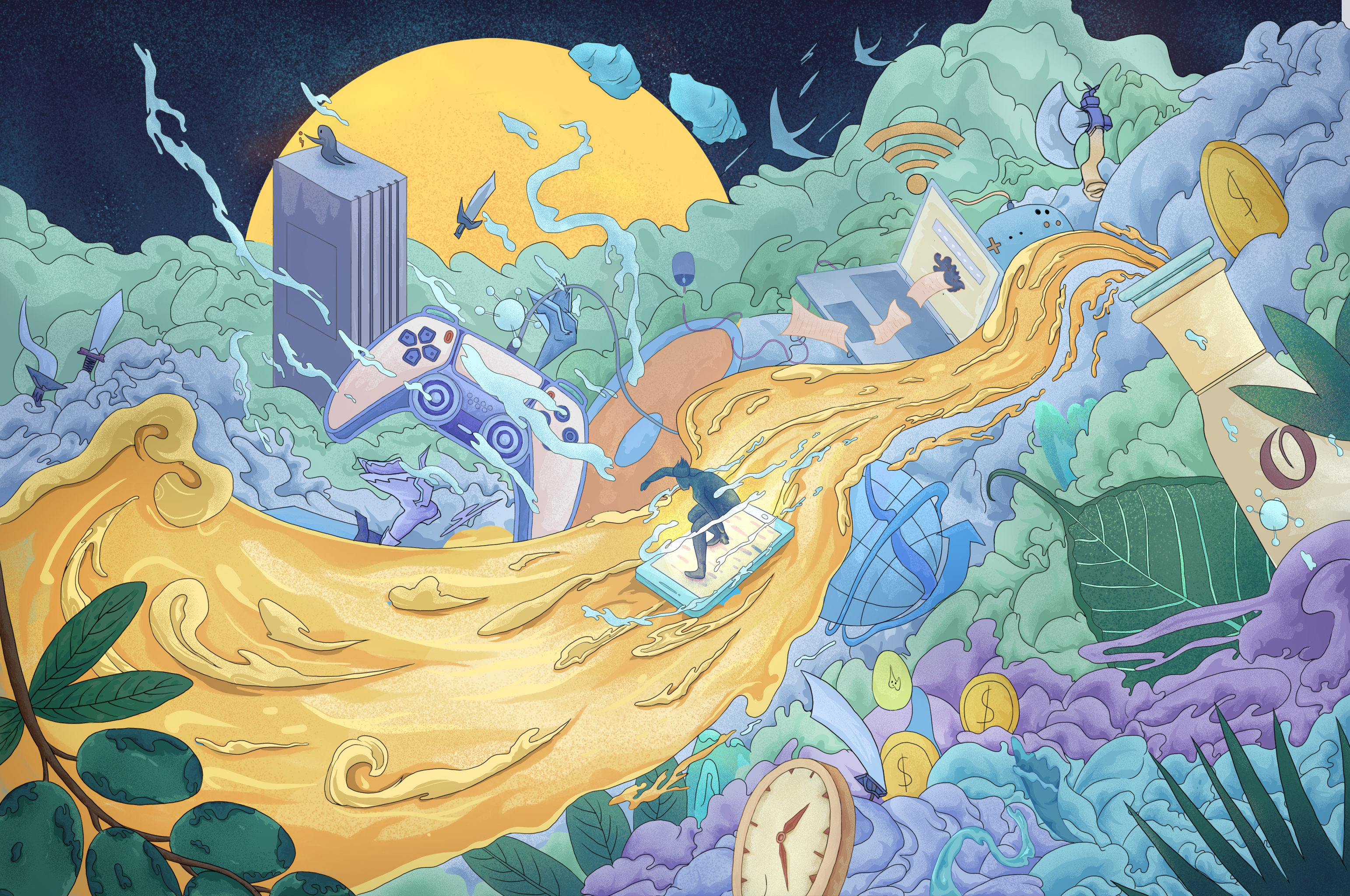 一叶子熬夜精华系列插图