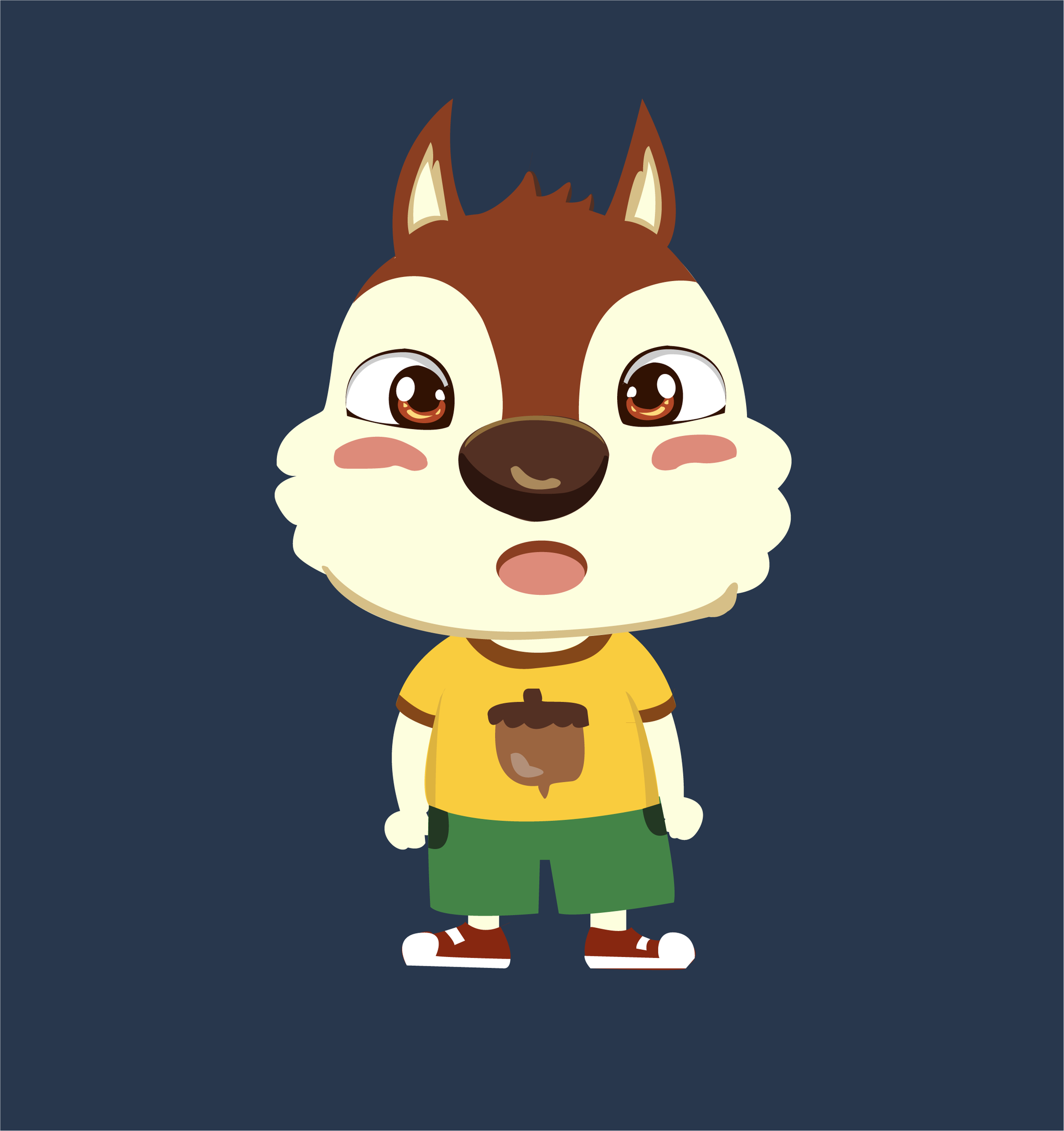 万达主题乐园卡通形象设计——松鼠