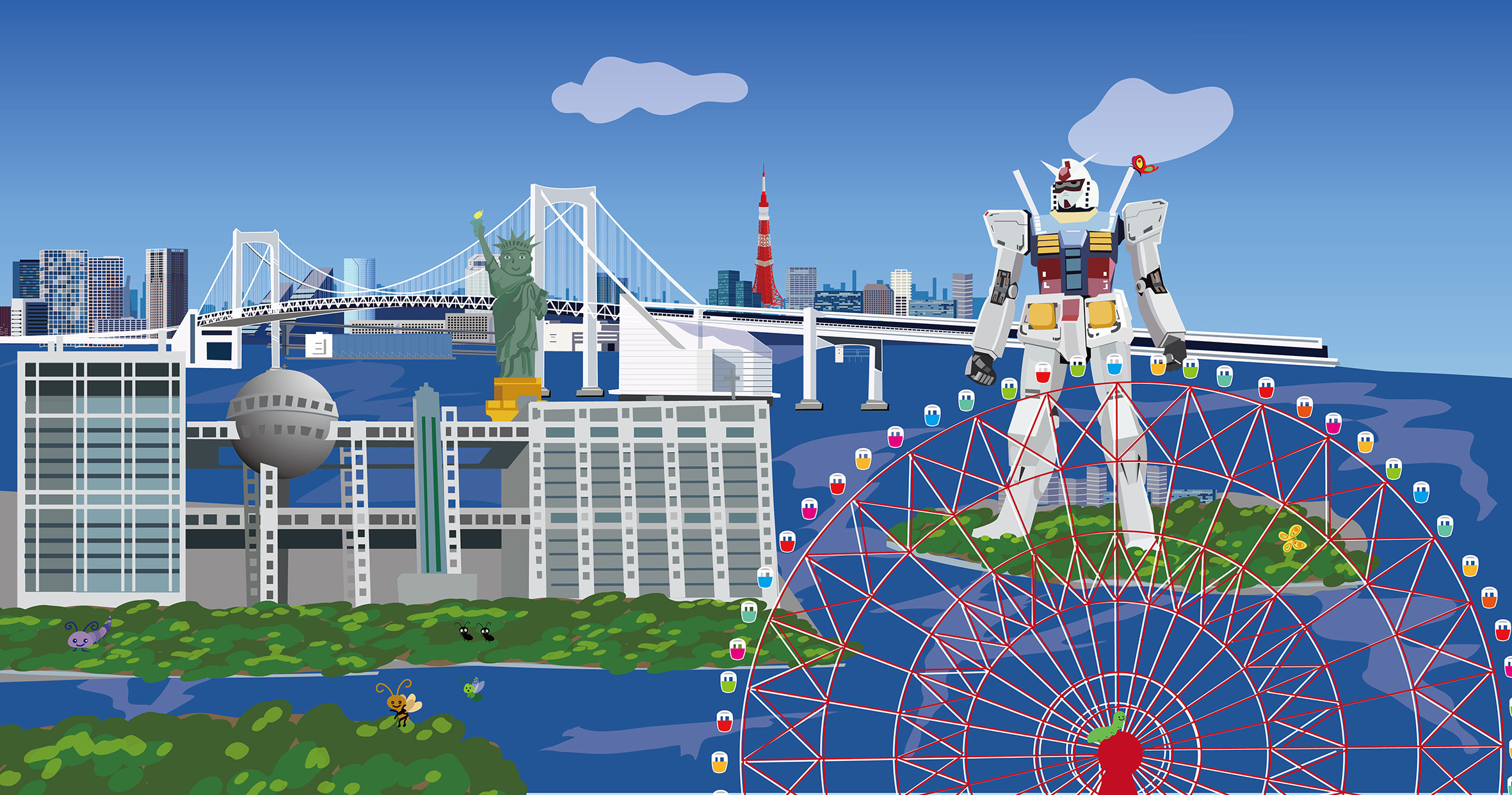 矢量插画|日本城市插画配图