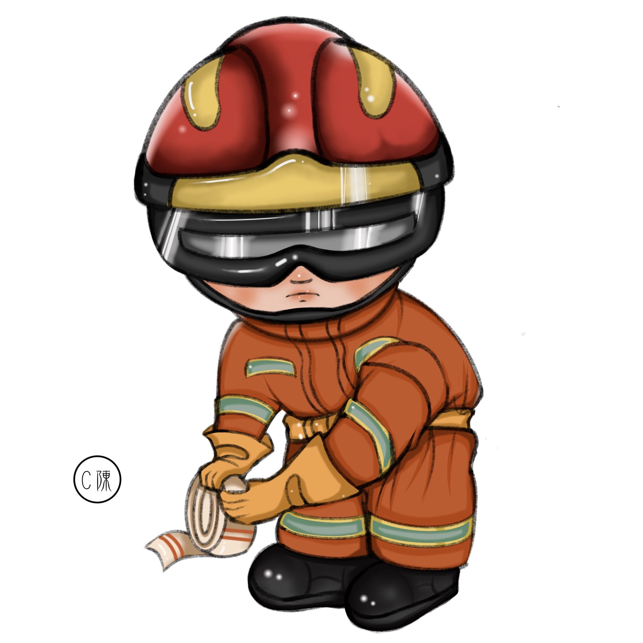 卡通消防员形象设计
