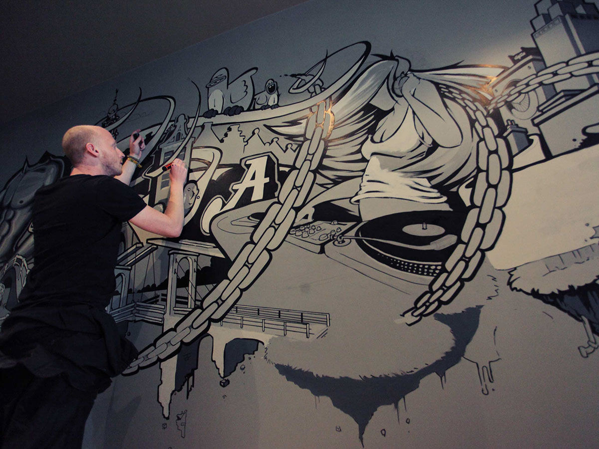 荷兰艺术家wall dizzy墙绘作品