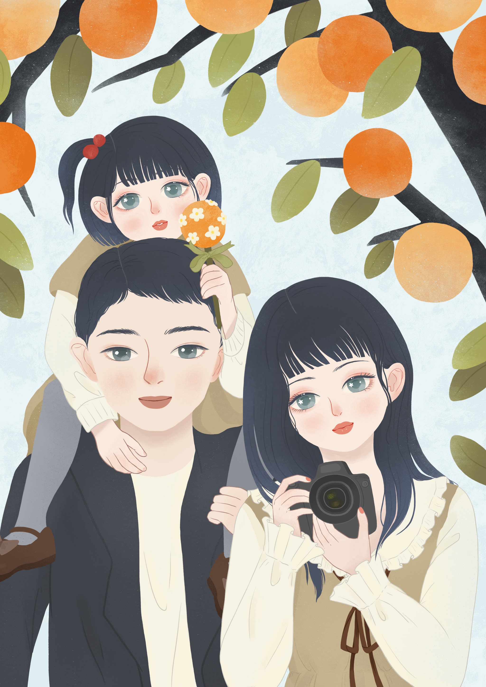 一家三口亲子游