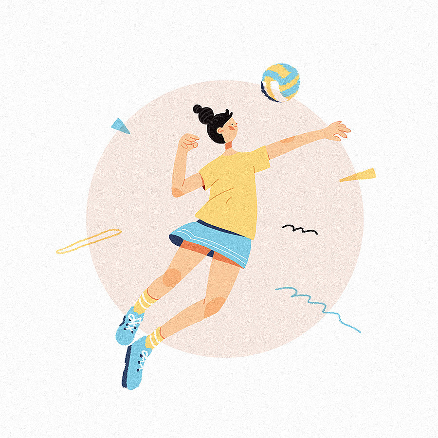 冰镇风铃coolwind商业插画【球类运动爱好者】