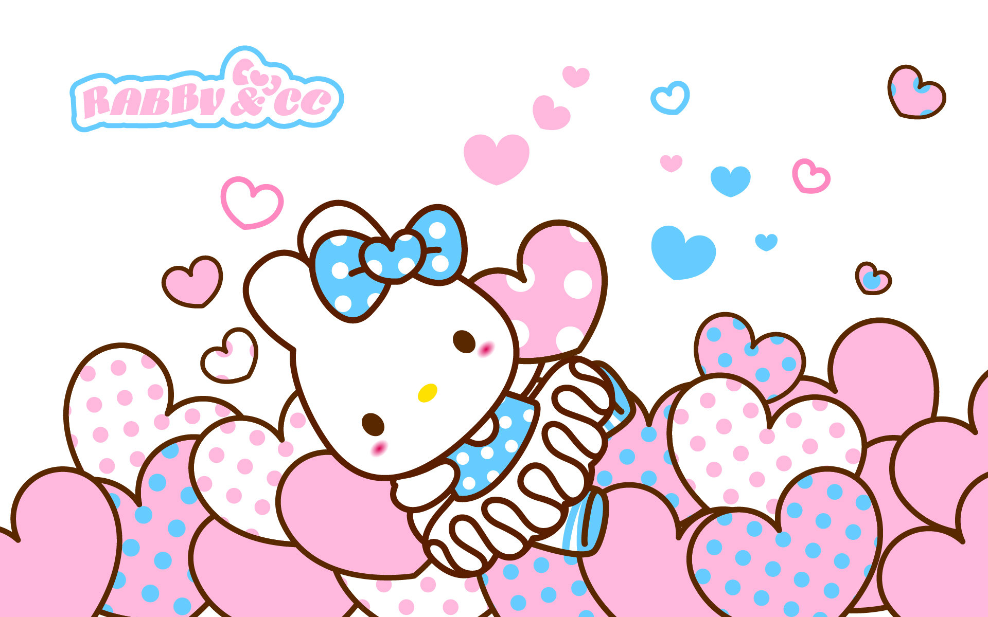 rabbycc粉蓝爱心系列壁纸 - 蓝漫lm - 原创作品 - 视觉中国(shijueme)