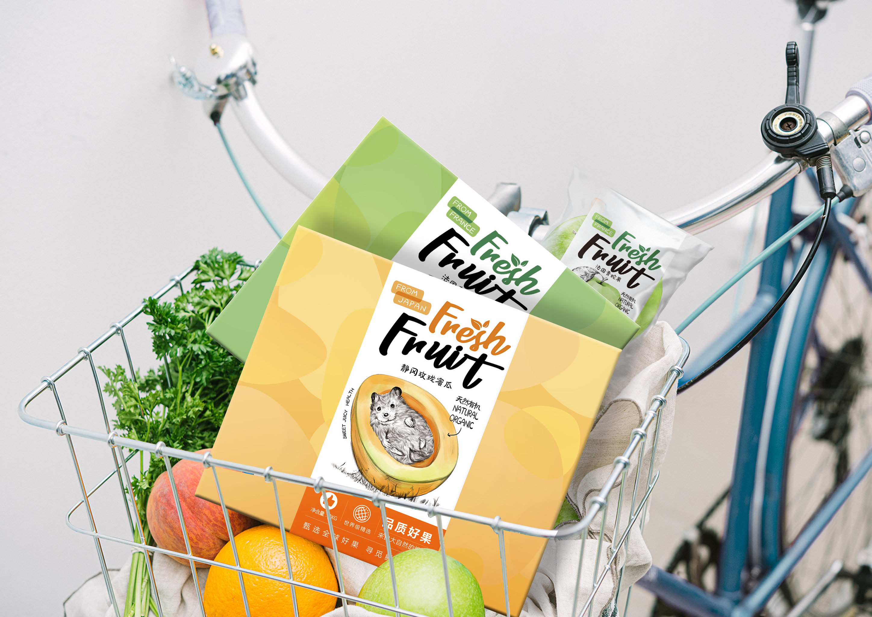 甄选水果尚智食品快消品包装设计品牌设计插画设计