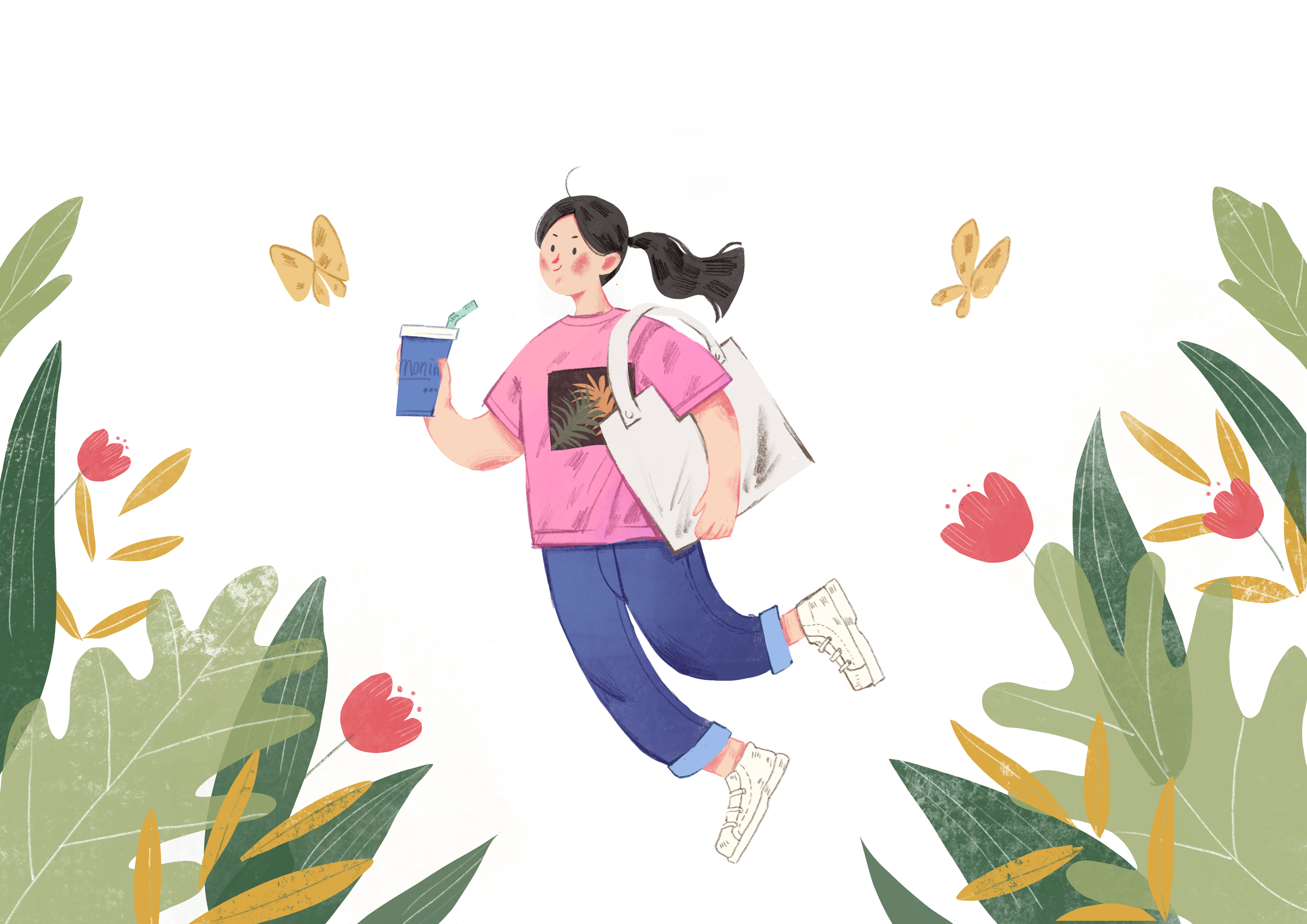 早起上班的一天