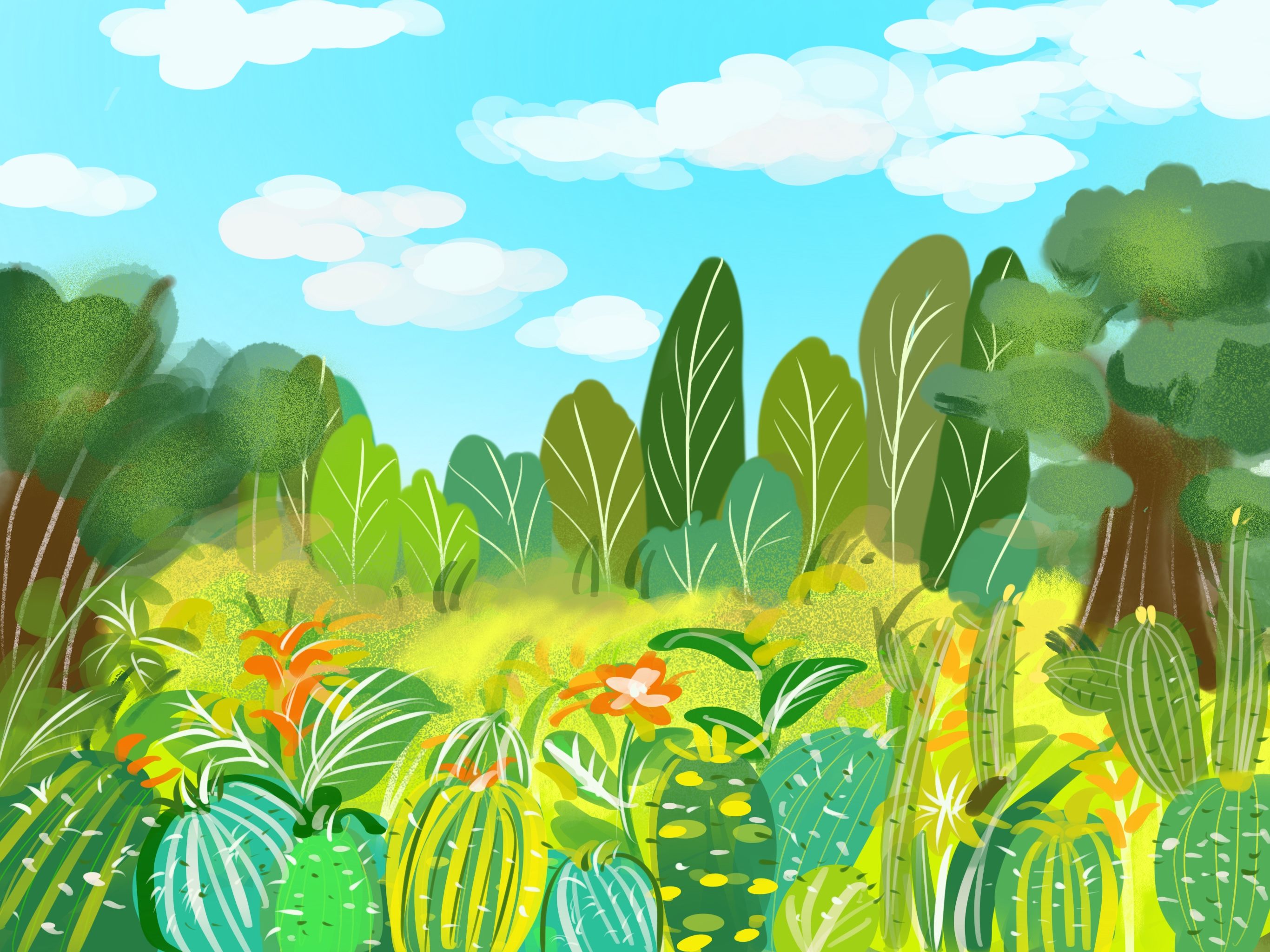 植物园 - 大脸猫爱画 - 原创作品 - 视觉中国(shijueme)