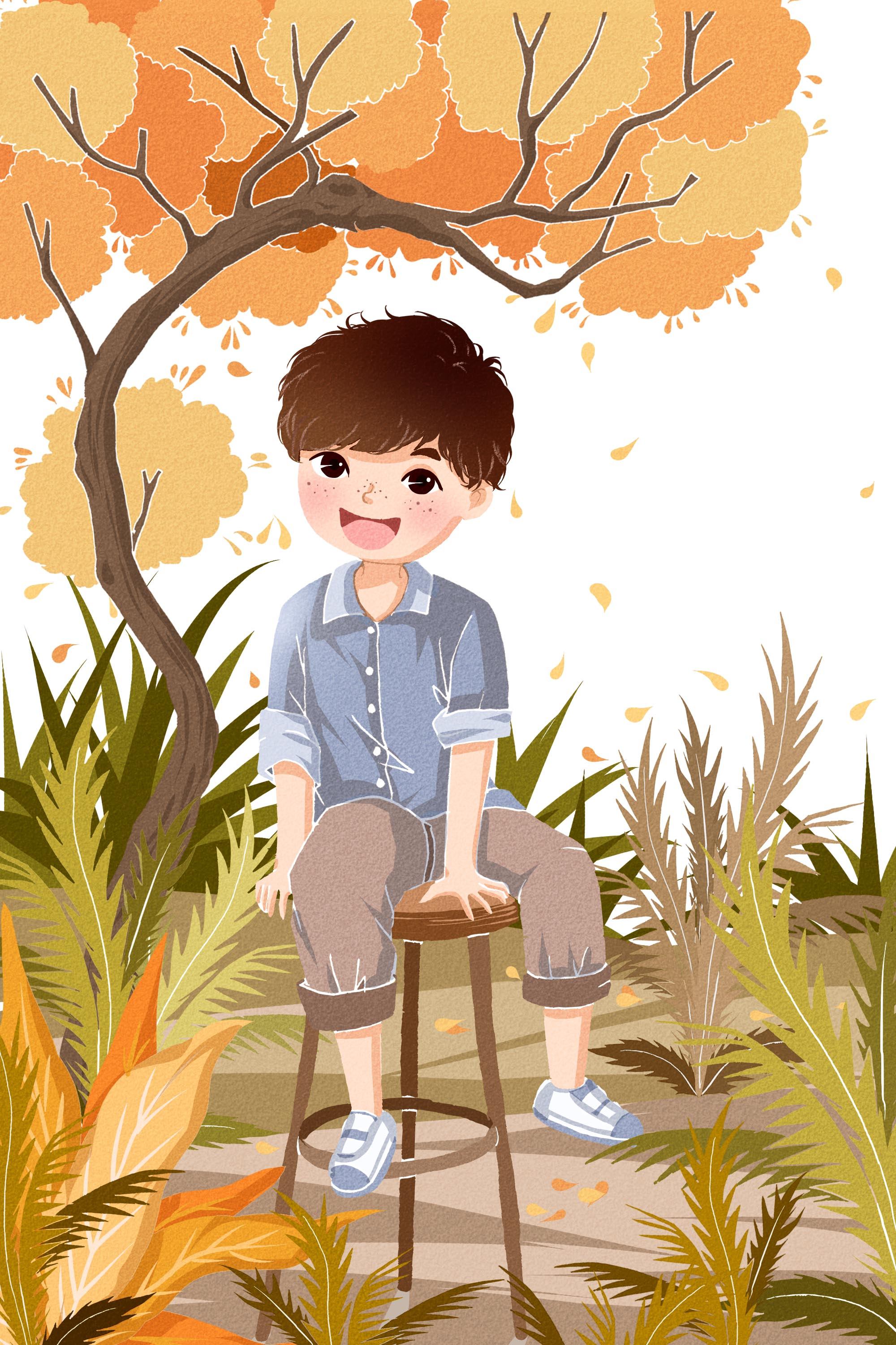 可爱小朋友插画