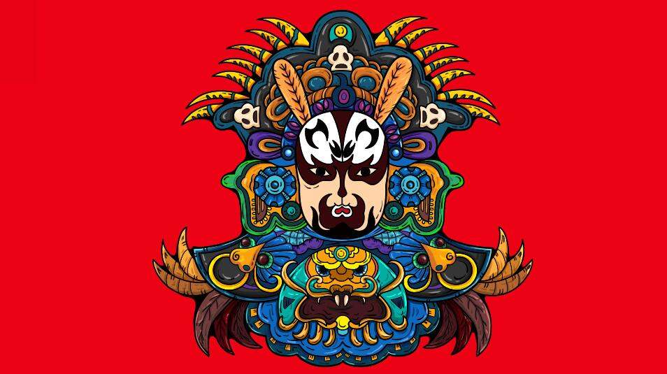 兔爷脸谱 - 小野韩 - 原创作品 - 视觉中国(shijueme)