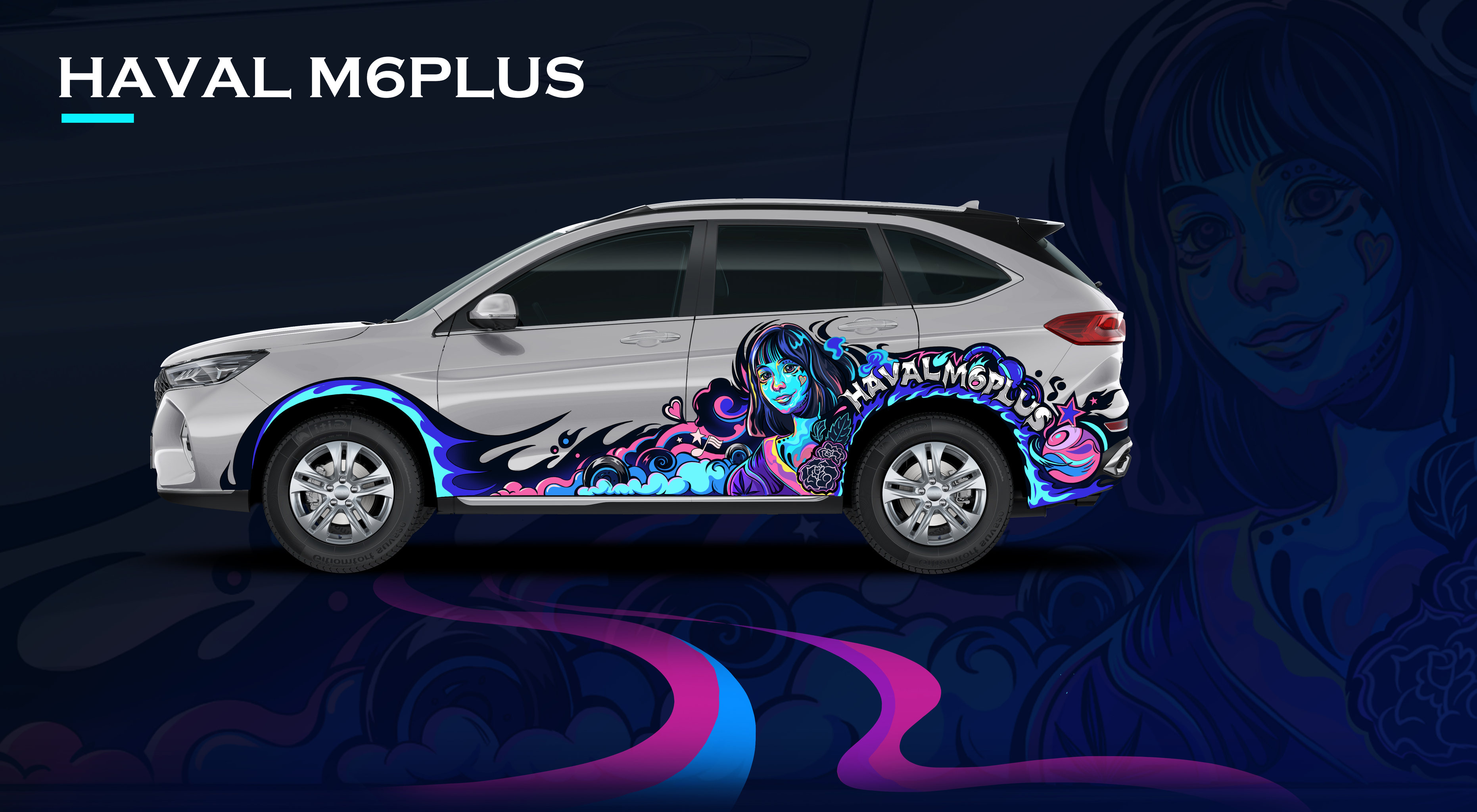 哈弗m6plus 车身涂鸦 - 138****8608 - 原创作品 - 视觉中国(shijueme