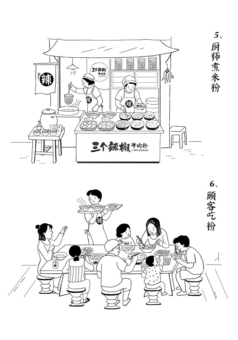 广州三个辣椒牛肉粉古法制作插图