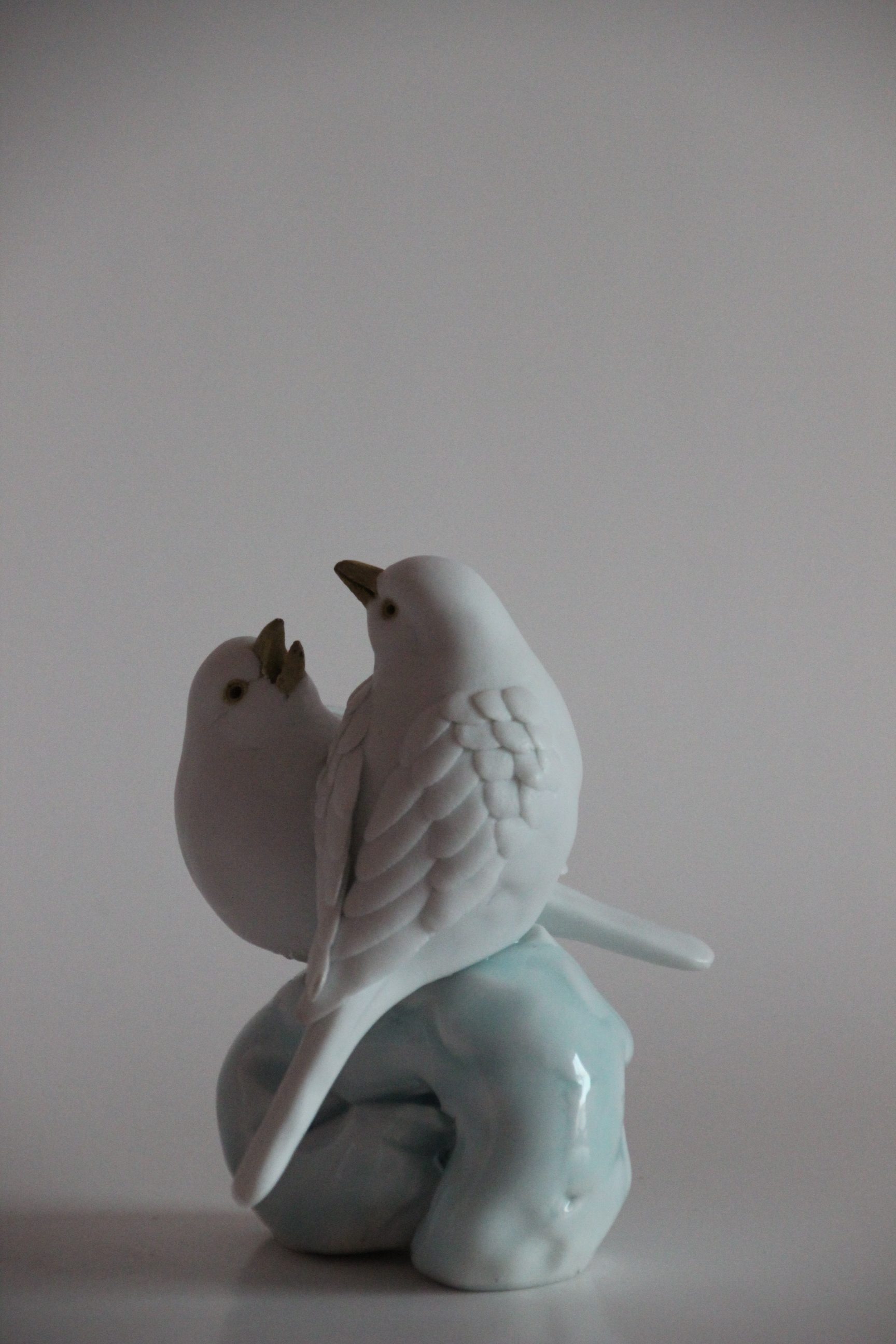 高白泥 纯手工陶瓷动物雕塑原创设计 家居装饰