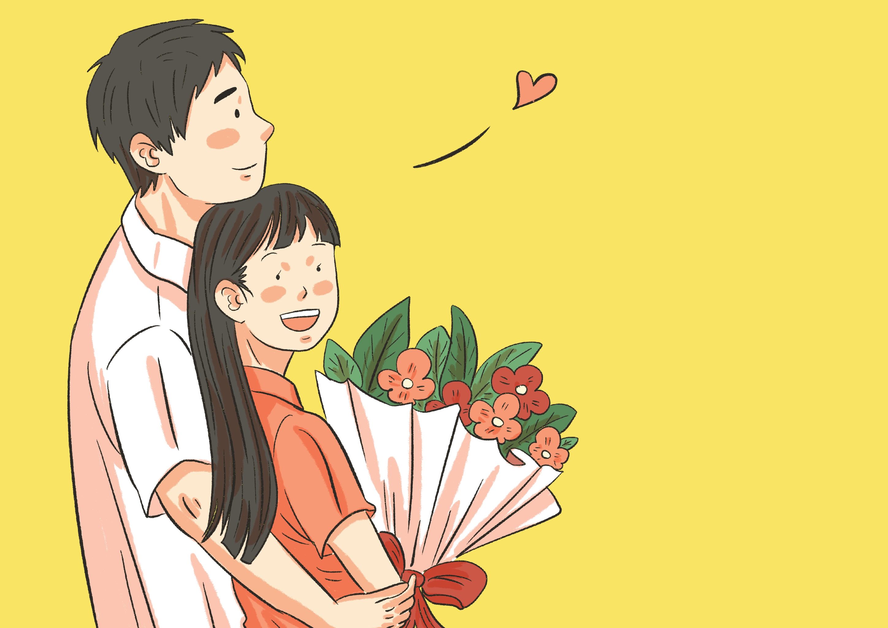 没羞没臊小情侣插画合集