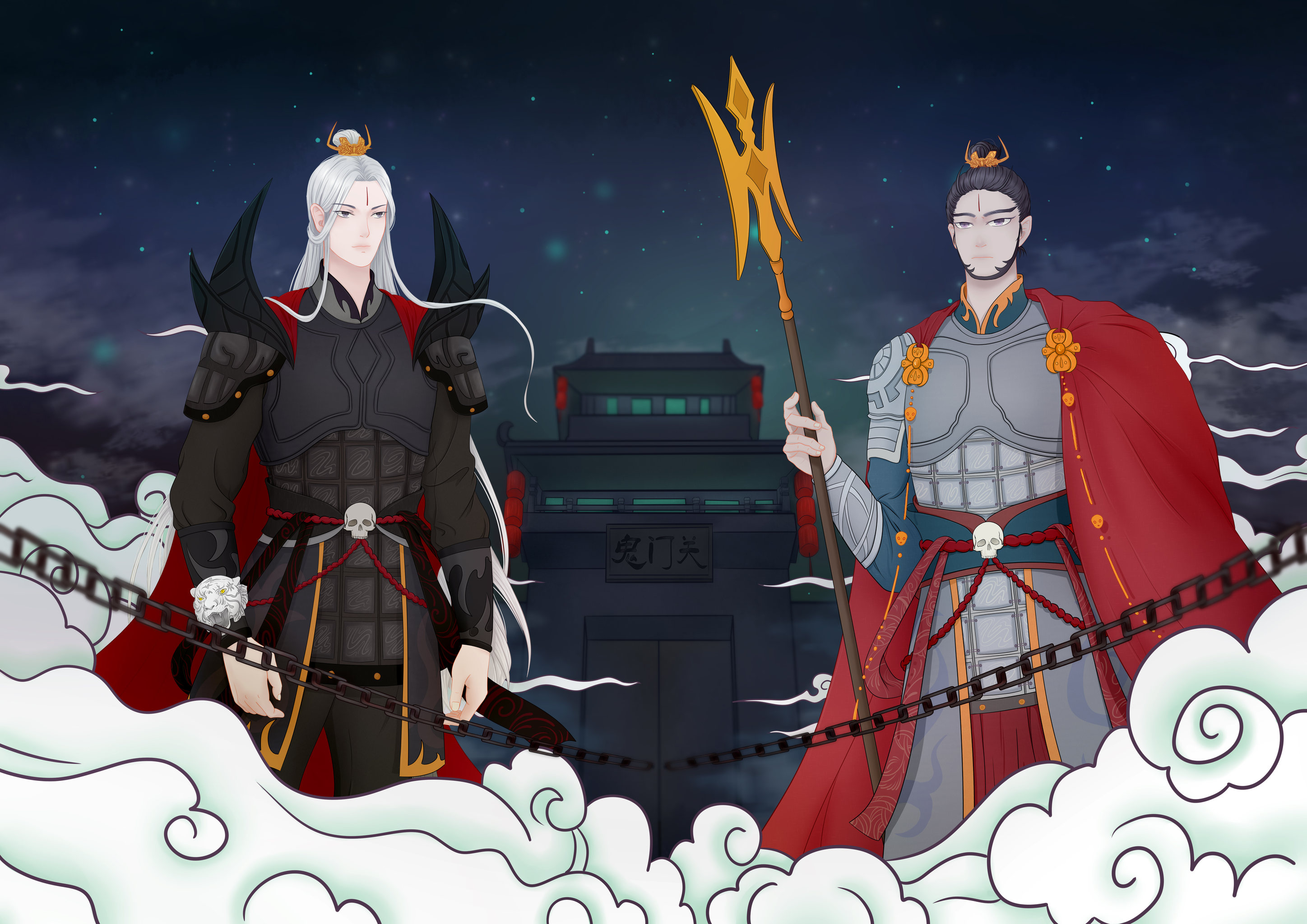 神荼 郁垒 - 郭蝈guog - 原创作品 - 视觉中国(shijueme)