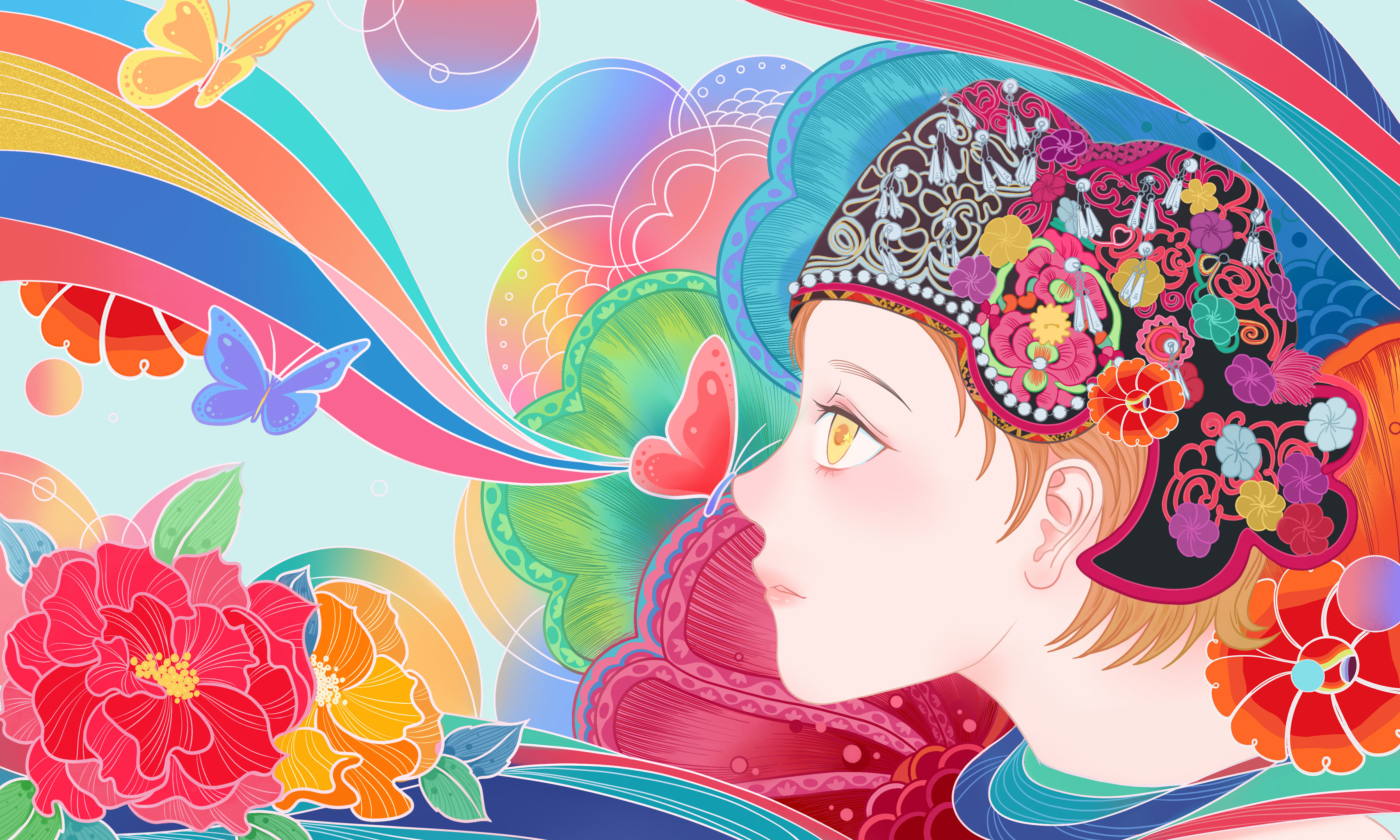 《少女绮梦》大理巍山东山彝族系列插画