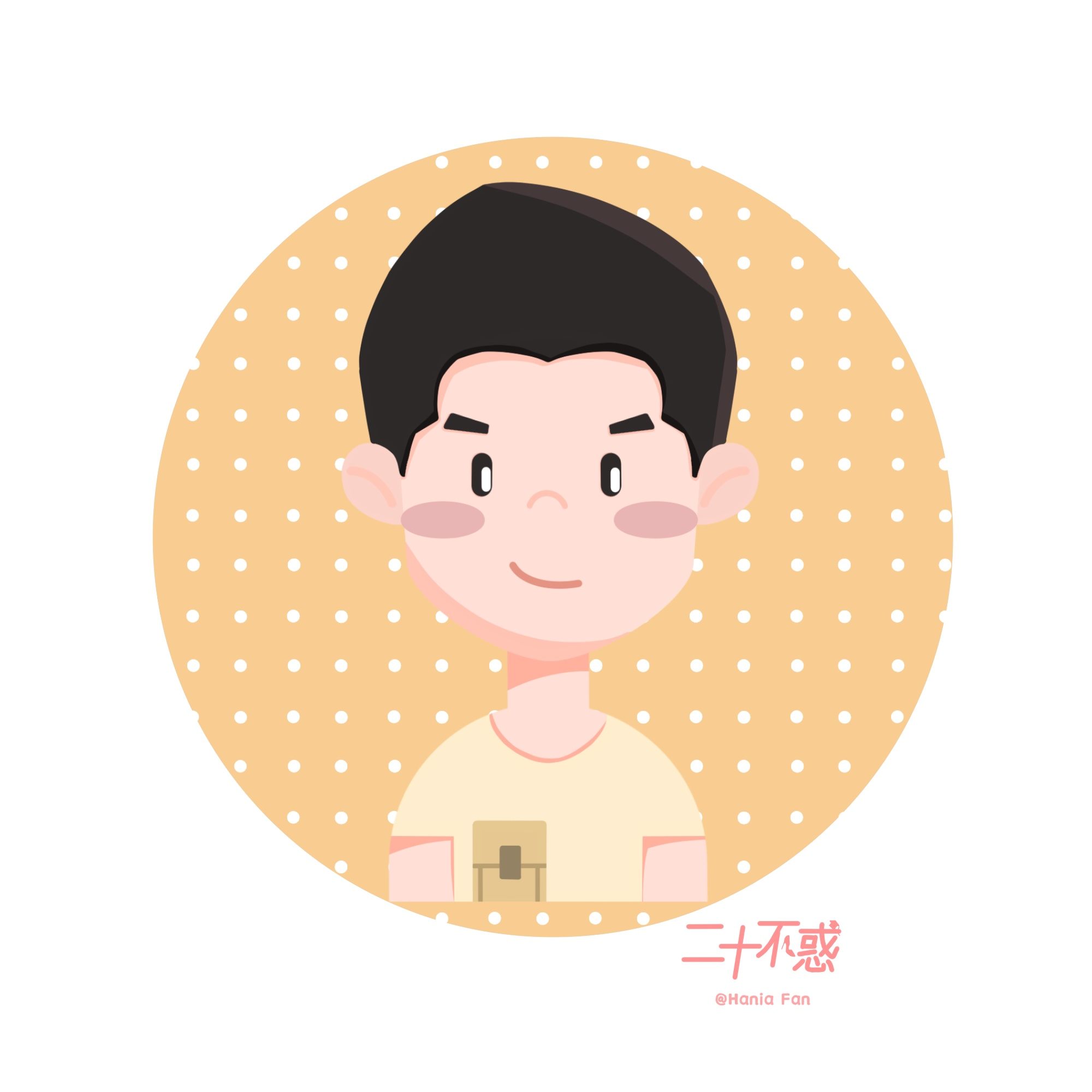 扁平矢量可爱人物头像系列|二十不惑