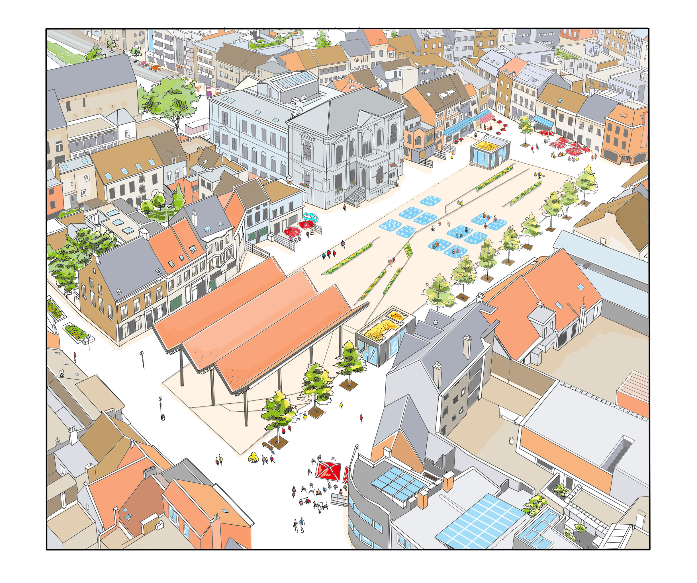 随便画画--城市鸟瞰