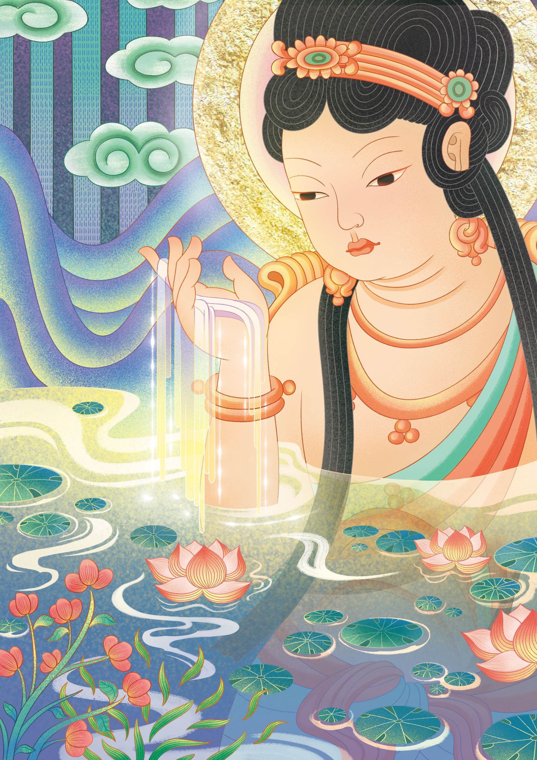 敦煌壁画插画创作