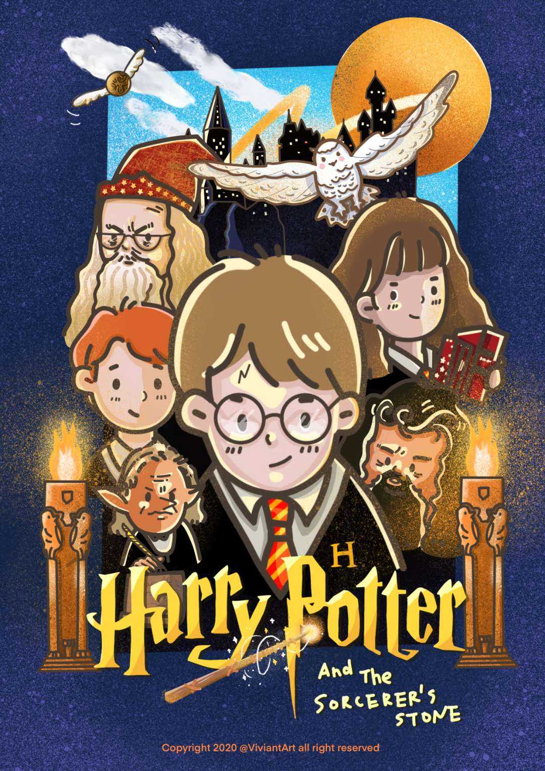 《哈利波特与魔法石》系列海报