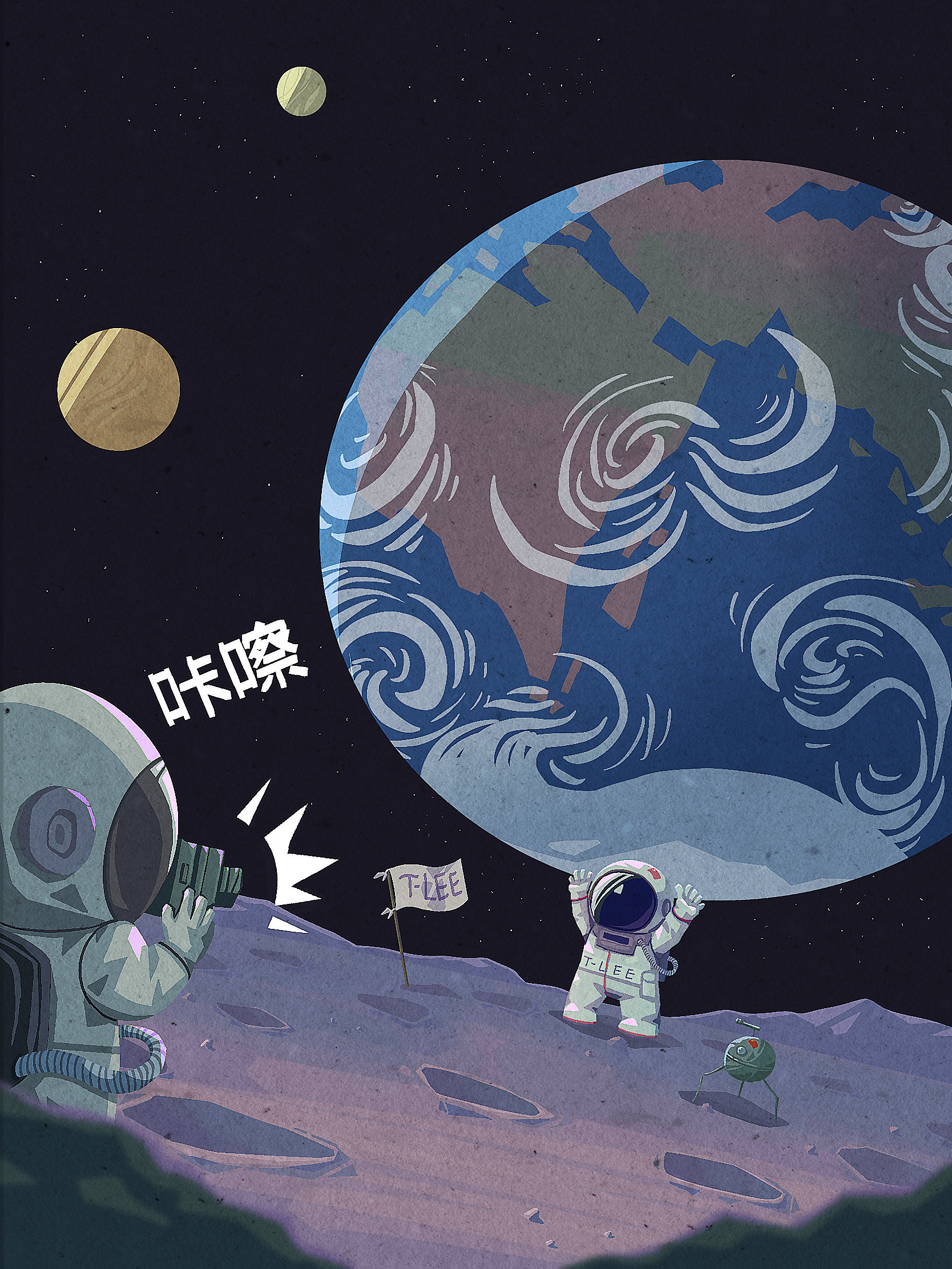 登月趣事 - t.lee - 原创作品 - 视觉中国(shijueme)