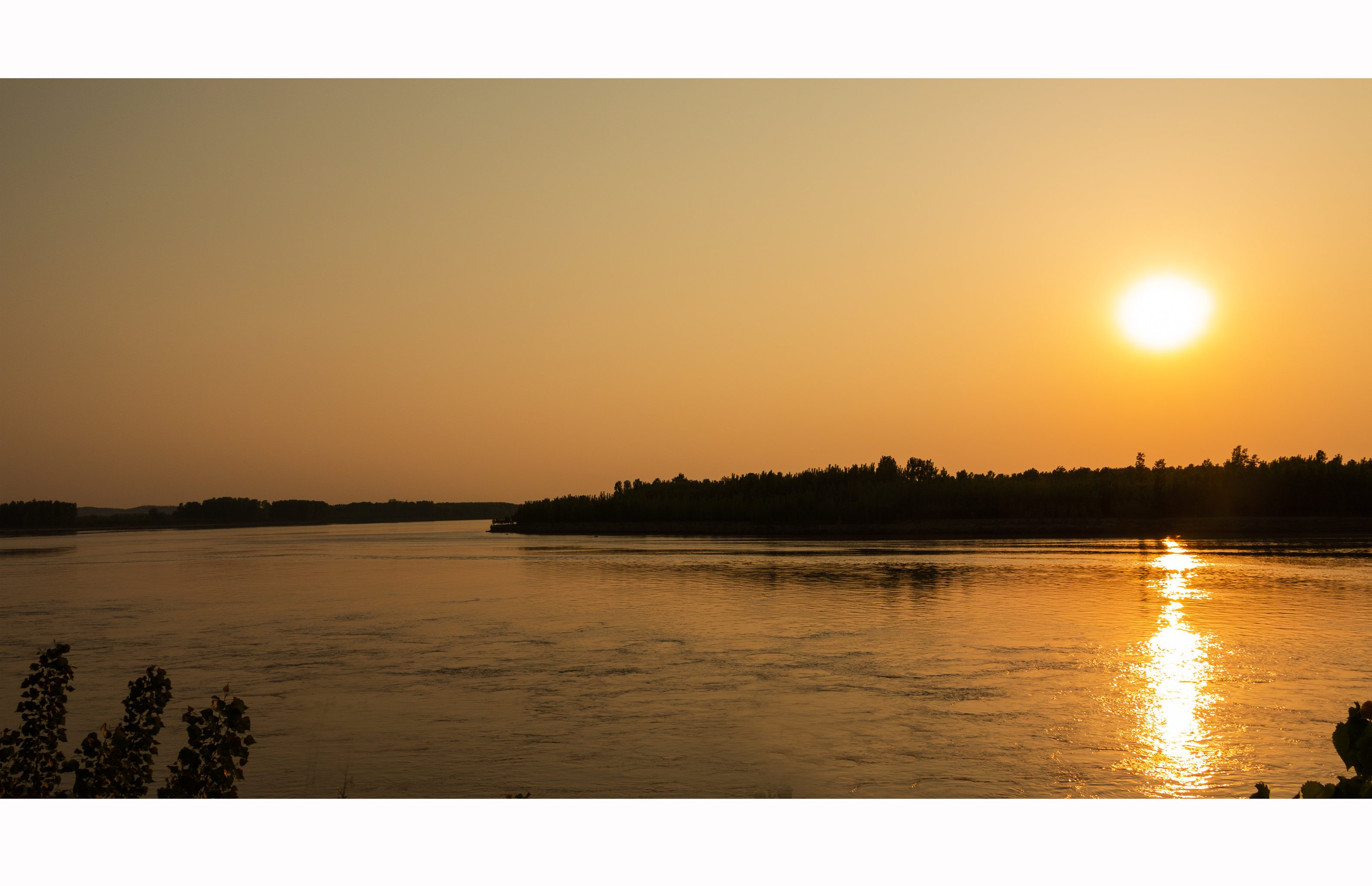 济南 黄河落日