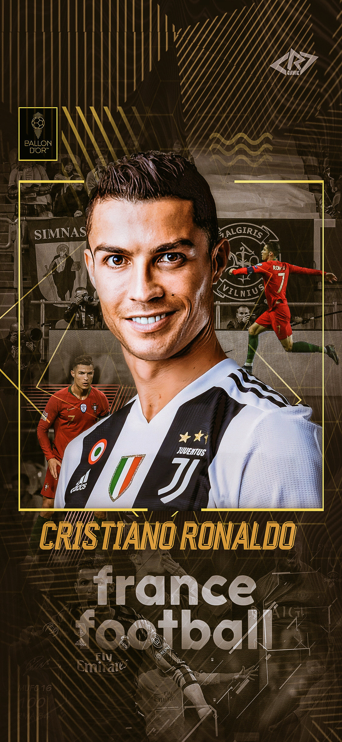 关于我设计的c罗手机屏保壁纸系列