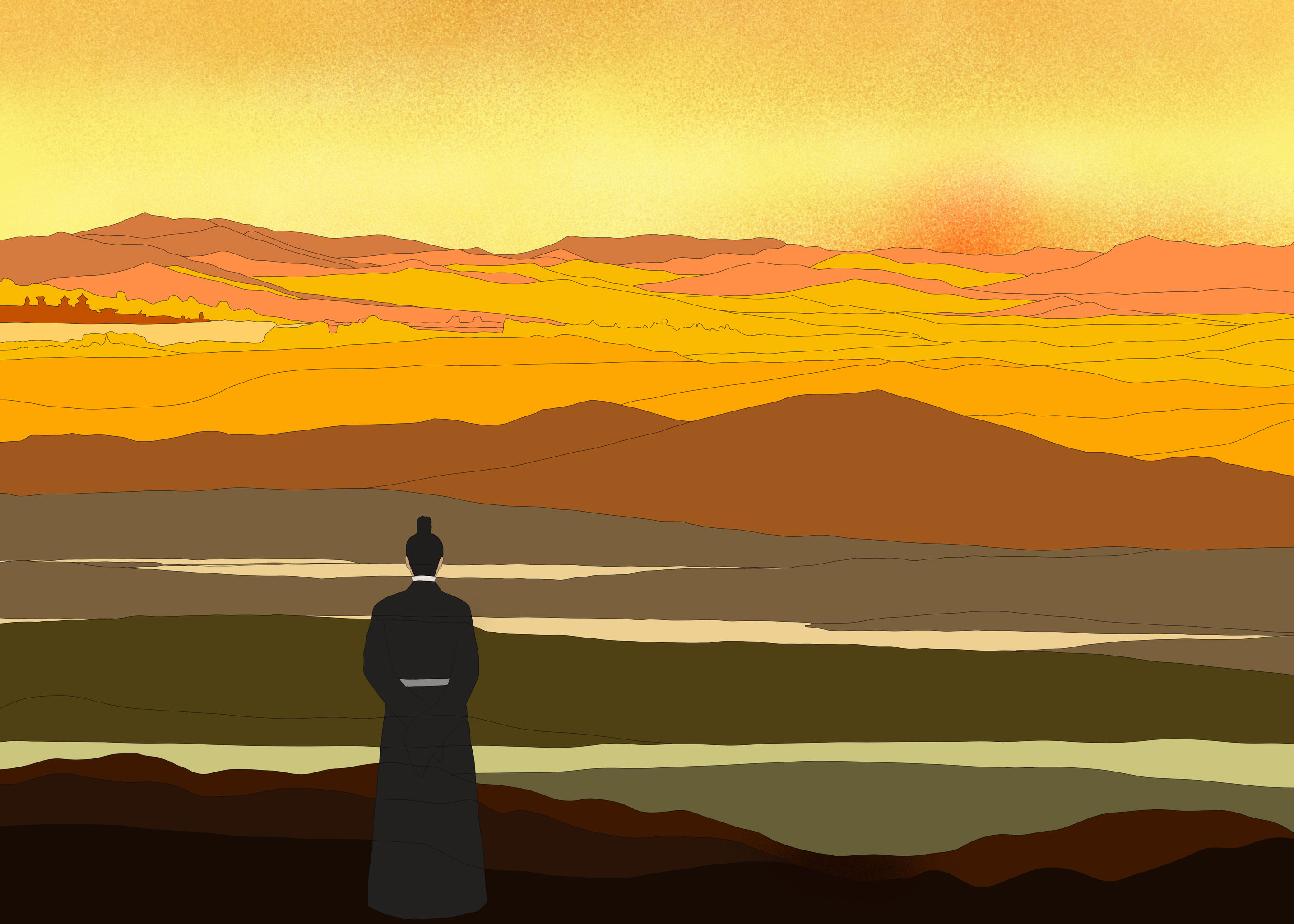 我为古诗画插图系列1乐游原