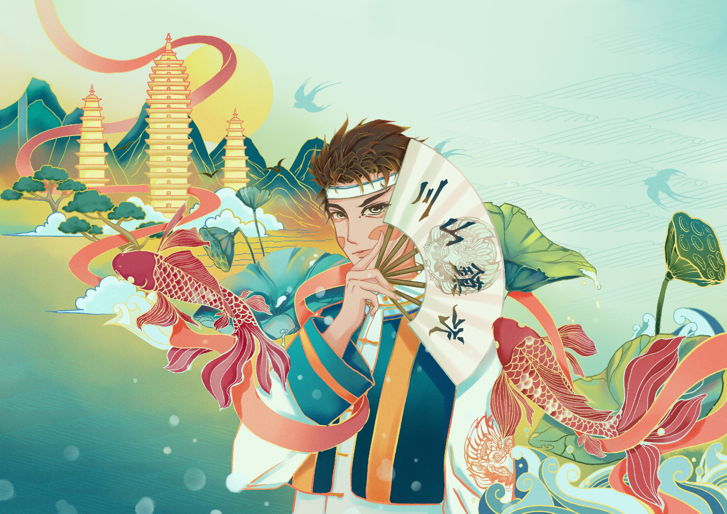 云南大理三塔 插画  - 商业插画 |   上传时间: 2021-02-26 14:38 为