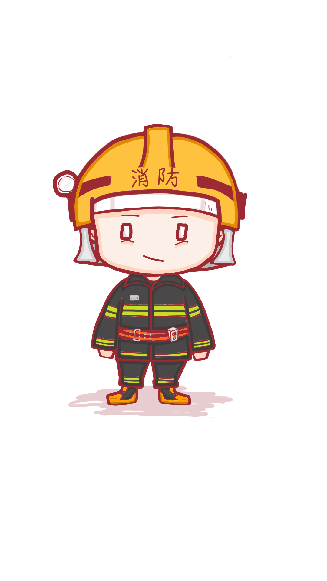 消防员动漫画法图片