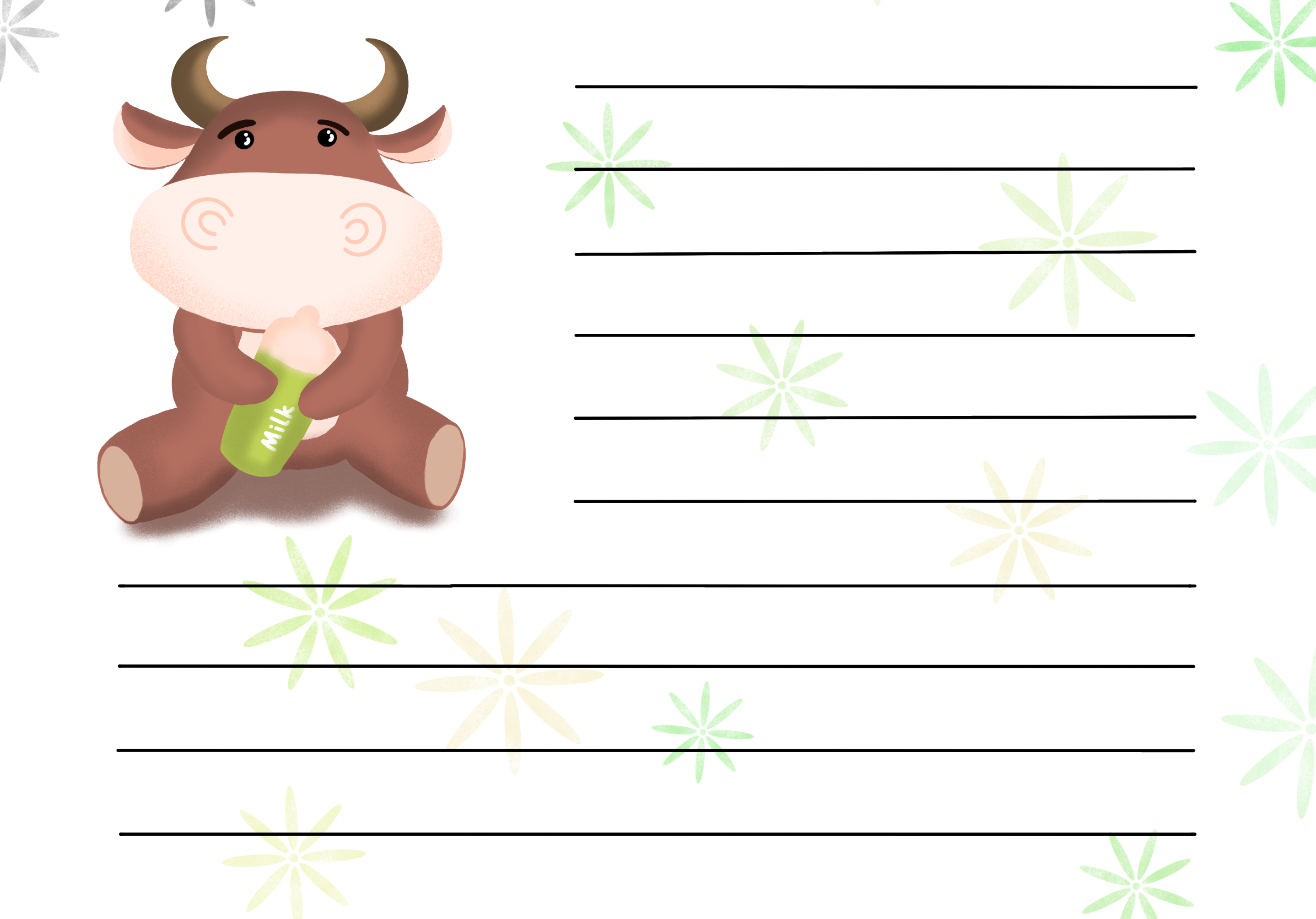 奶牛日记稿纸 - 参与商 - 原创作品 - 视觉中国(shijueme)