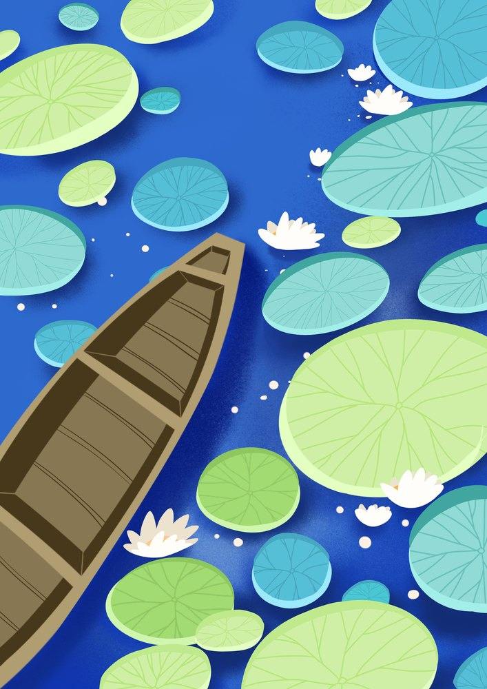 二十四节气 立夏插画 海报