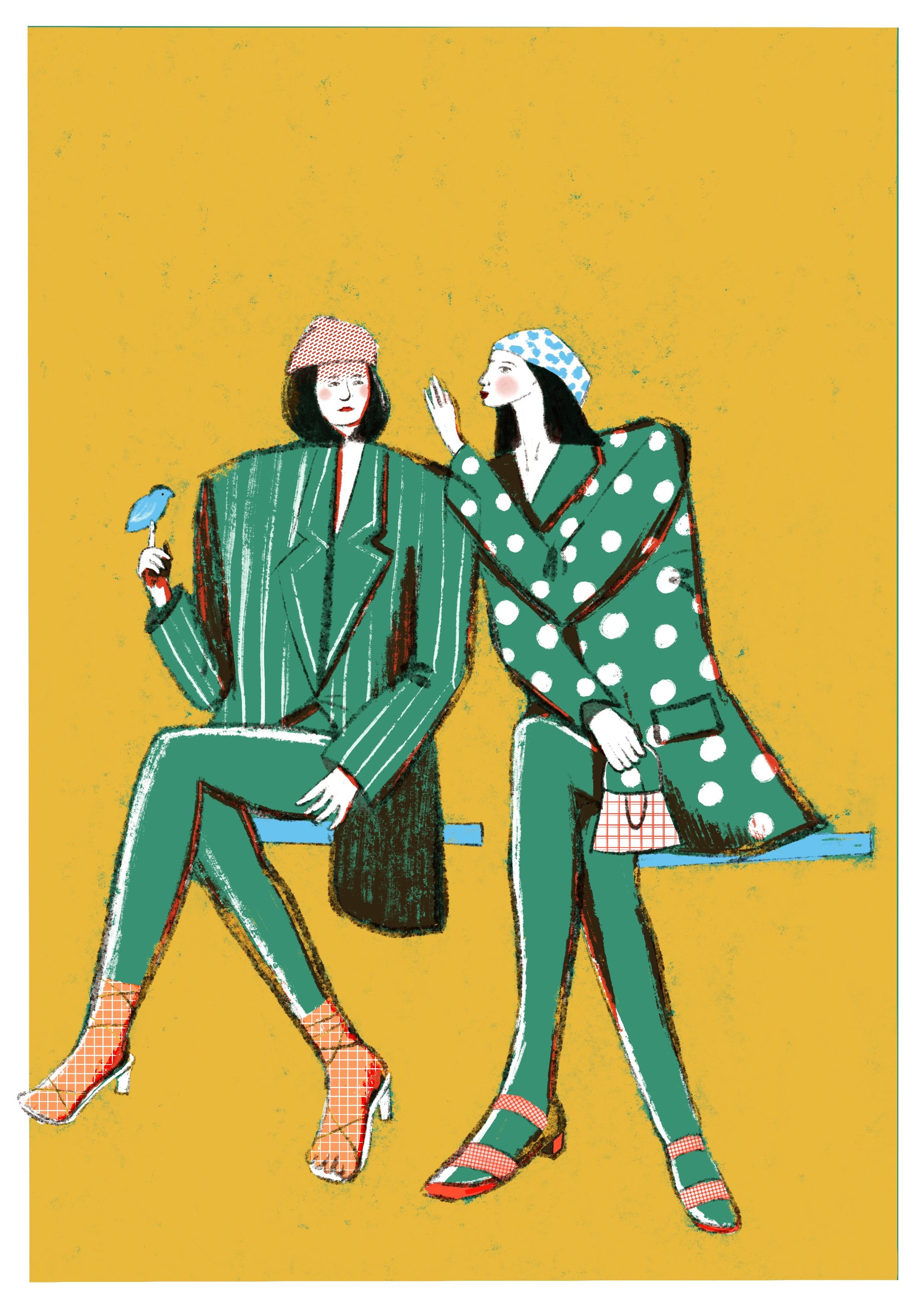 时尚杂志插画封面