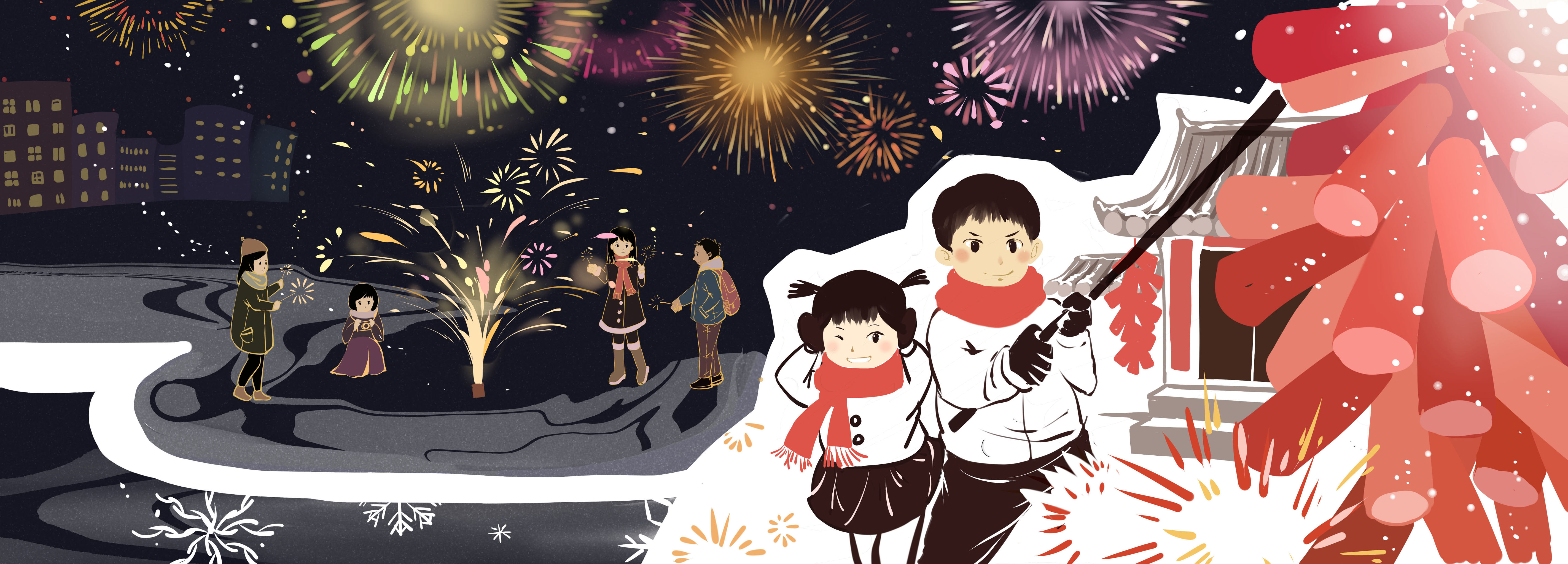 张西子|《北京的春节》 - 北京印刷学院插画专业 - 原创作品 - 视觉