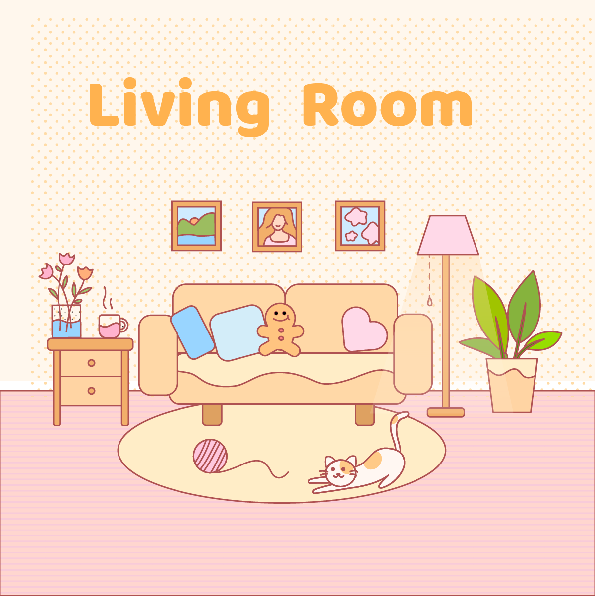 livingroom卡通图图片